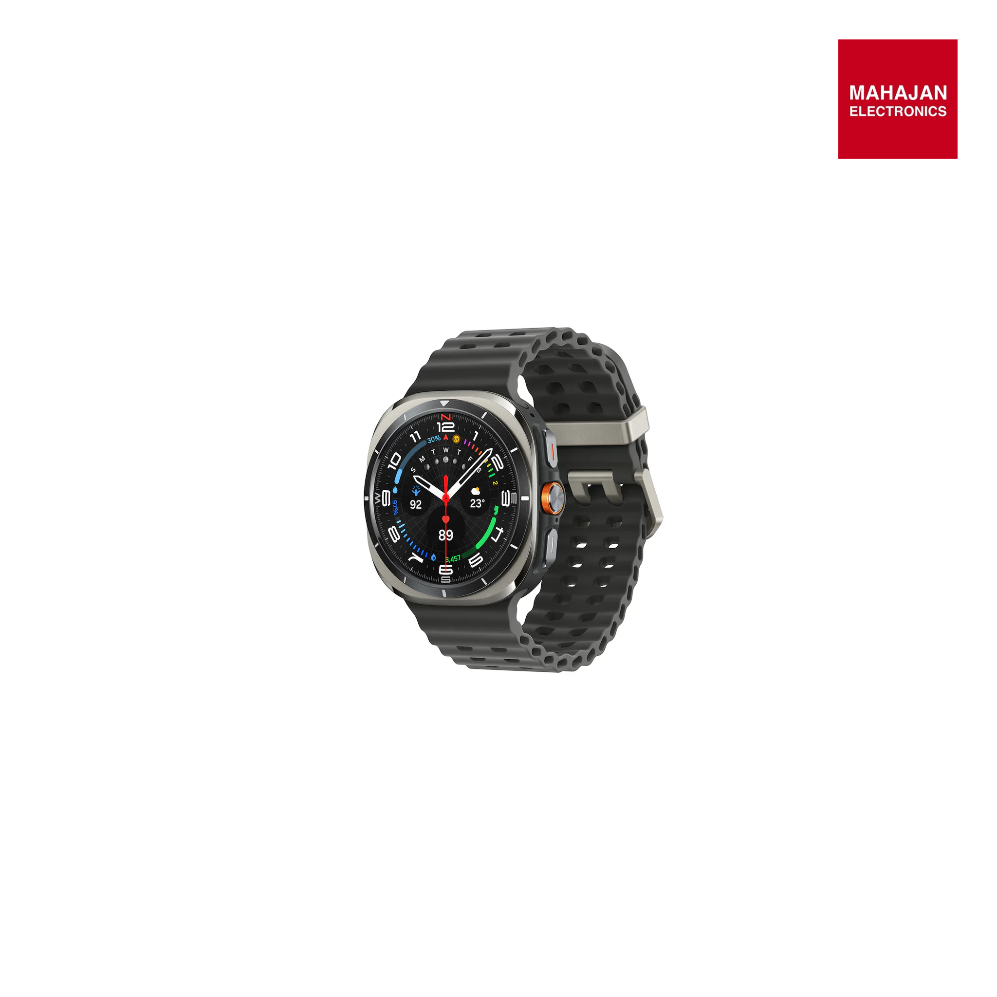 Samsung Galaxy Watch Ultra 2025 (47mm, LTE, Titanium Silver)| Upto 100h Battery| 3nm Processor| Dual GPS| Quick Button/Siren| Sapphire Glass| 10ATM and IP68| BP and ECG Monitor| Energy Score and Ages