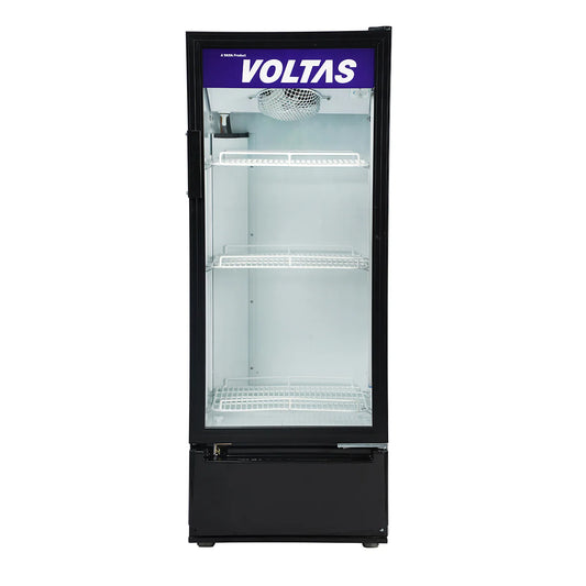 Voltas VC GT 220 SDP METALLICS FGLS Visi Cooler Single Door, 220 Liters, Black Mahajan Electronics Online