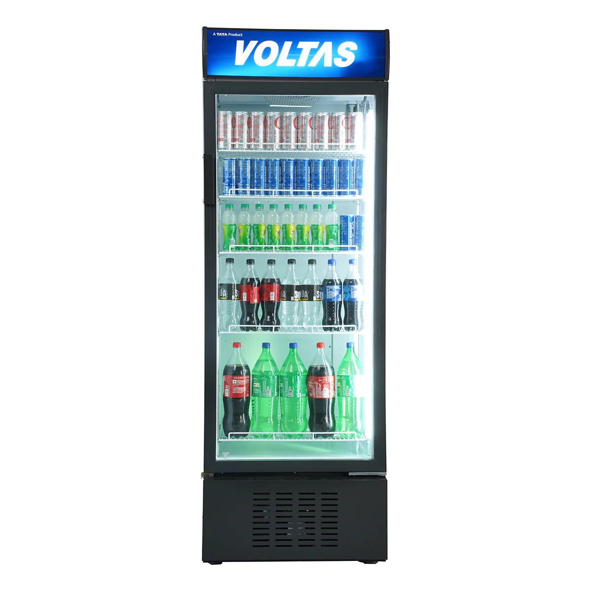 Voltas VC 450 Visi Cooler Single Door, 450 Liters, Black Voltas - VC GT 450 SD P E METALLIC GREY Mahajan Electronics Online