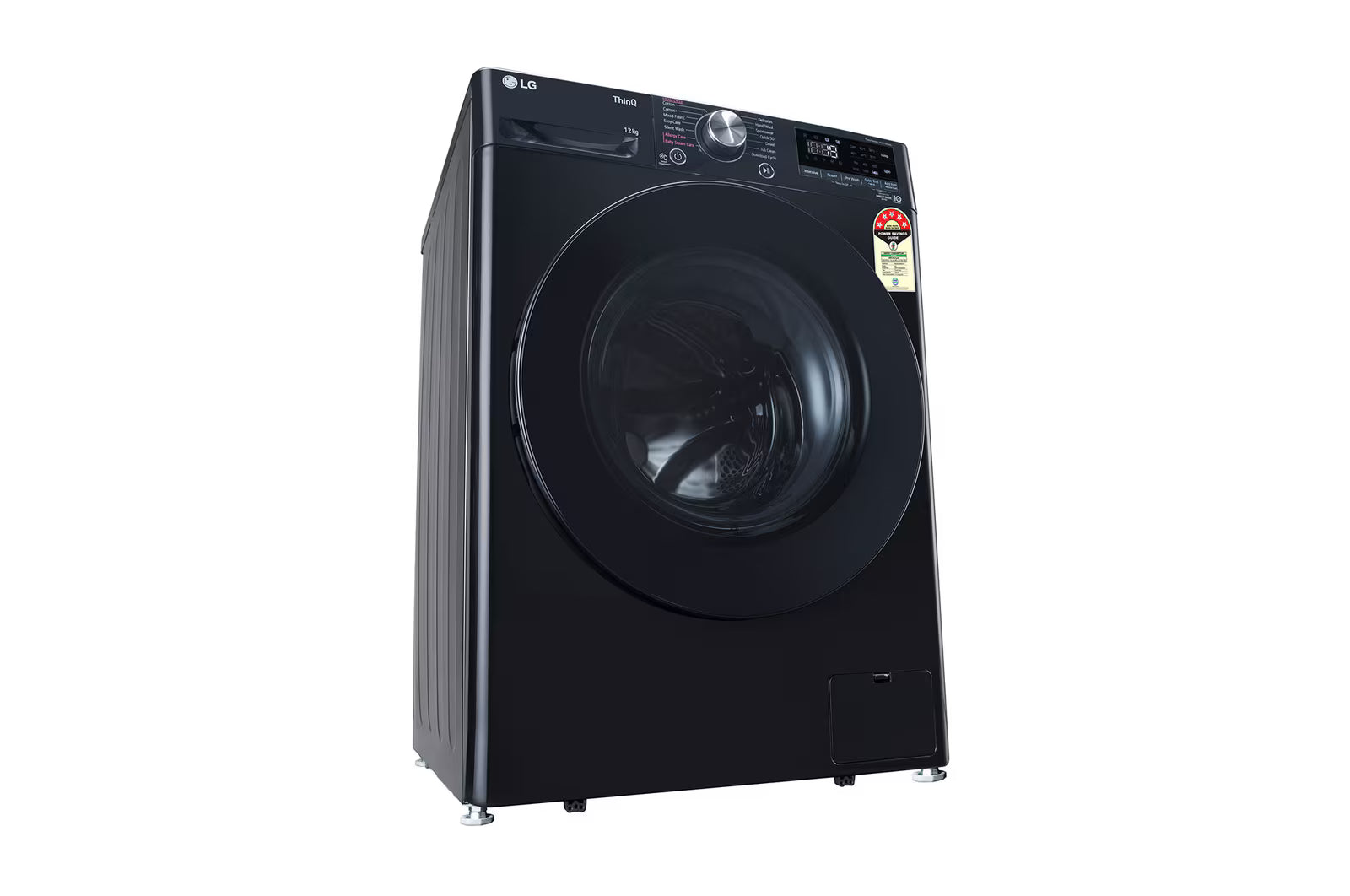 LG FHP1412Z5O 12Kg Front Load Washing Machine, AI Direct Drive™, Onyx Black Mahajan Electronics Online
