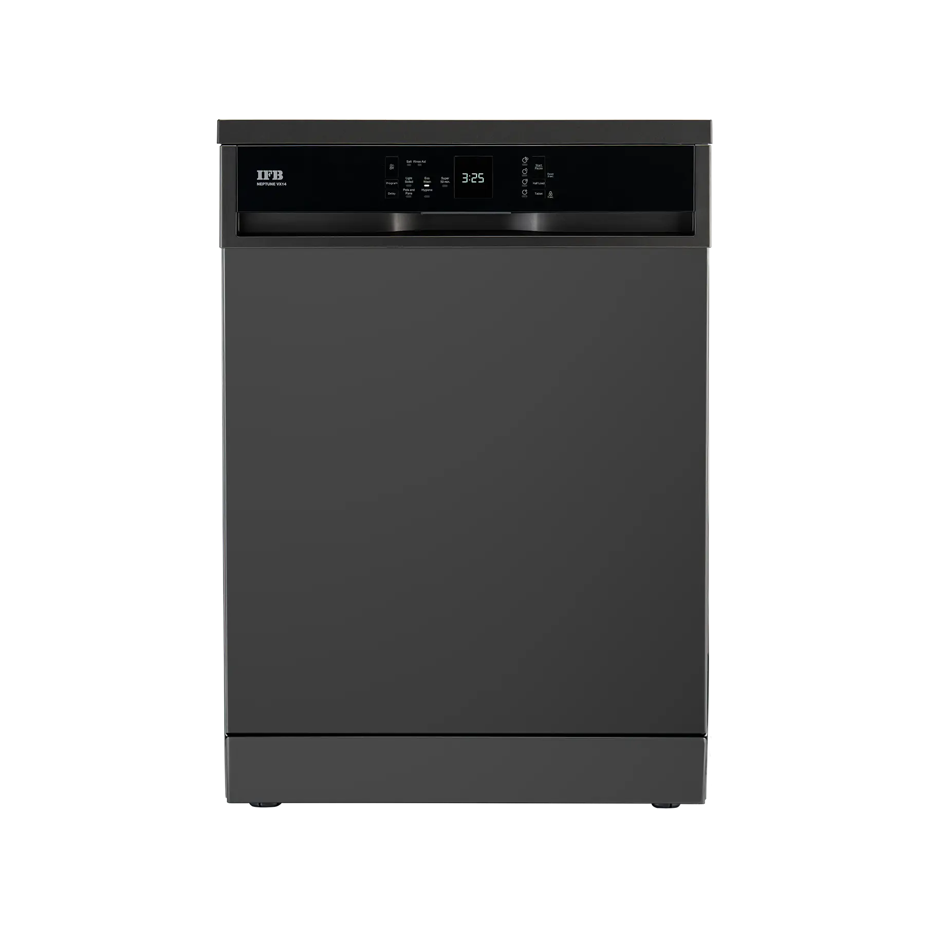 IFB Neptune VX14 Free Standing 14 Place Settings with ION Technology, 70 Degree Hot Water Wash, Hygienic Steam Drying, Dark Silver Dishwasher Mahajan Electronics online