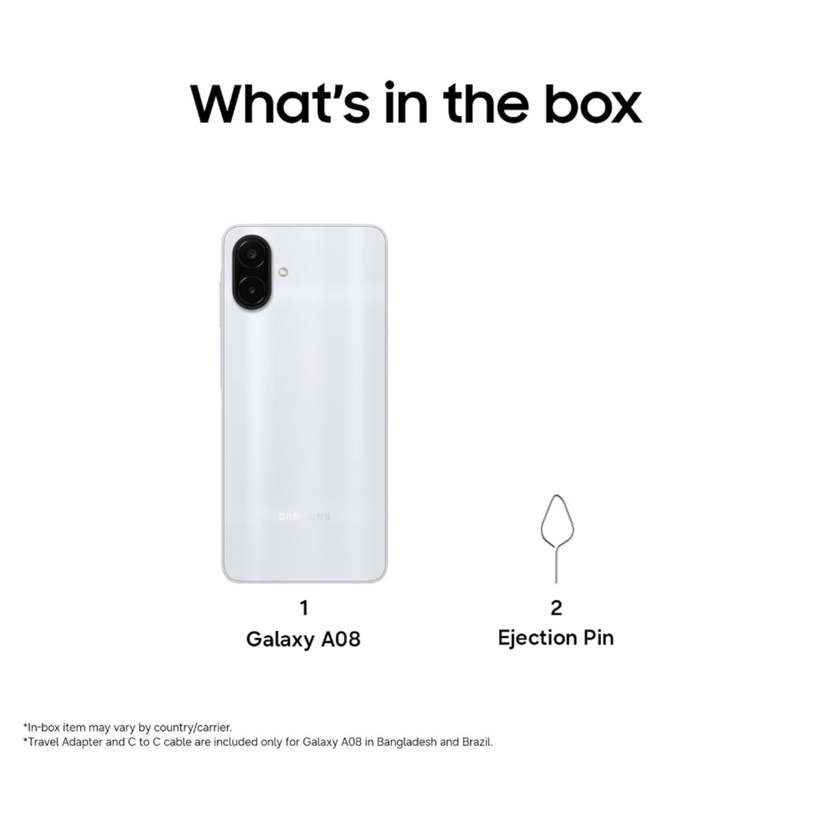 Samsung Galaxy A08 LTE (Silver, 4GB RAM, 64GB Storage), MediaTek Helio G99+ (6nm), 50MP Dual Camera, 6000mAh Battery, IP64 Rating, 6 Gen OS Upgrades Samsung
