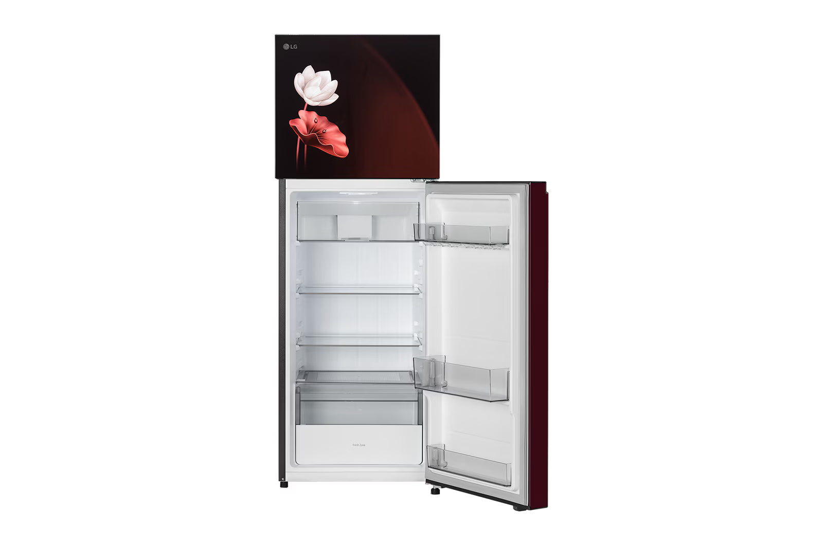 LG GLT2526XWSL 251L Double Door Refrigerator, Convertible, Auto Smart Connect, Smart Inverter Compressor, Multi Air Flow, Scarlet Lotus, 2 Star Mahajan Electronics Online