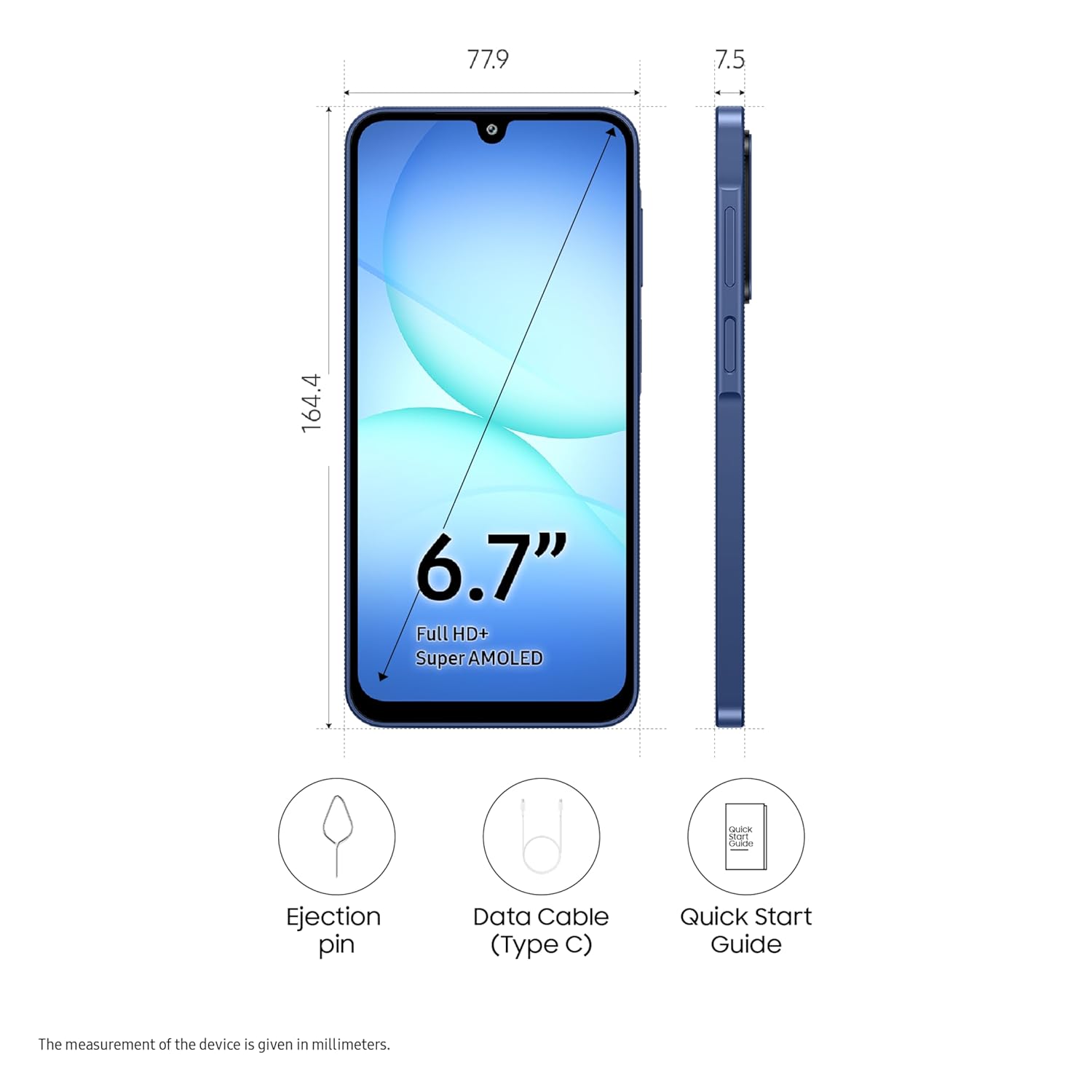 Samsung Galaxy A17 5G (Blue, 8GB RAM, 128GB Storage) | 50 MP No Shake Camera | Gemini Live | Circle to Search | Super AMOLED | Corning Gorilla Glass Victus | 7.5mm Sleek | AI Mahajan Electronics Online 