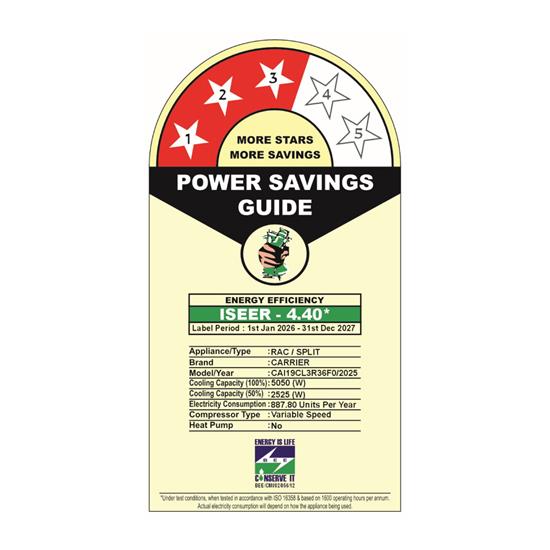 Carrier XCEL LUMO Gxi (19k)(CAI19CL3R36F0) 3 Star Split Inverter AC Mahajan Electronics Online