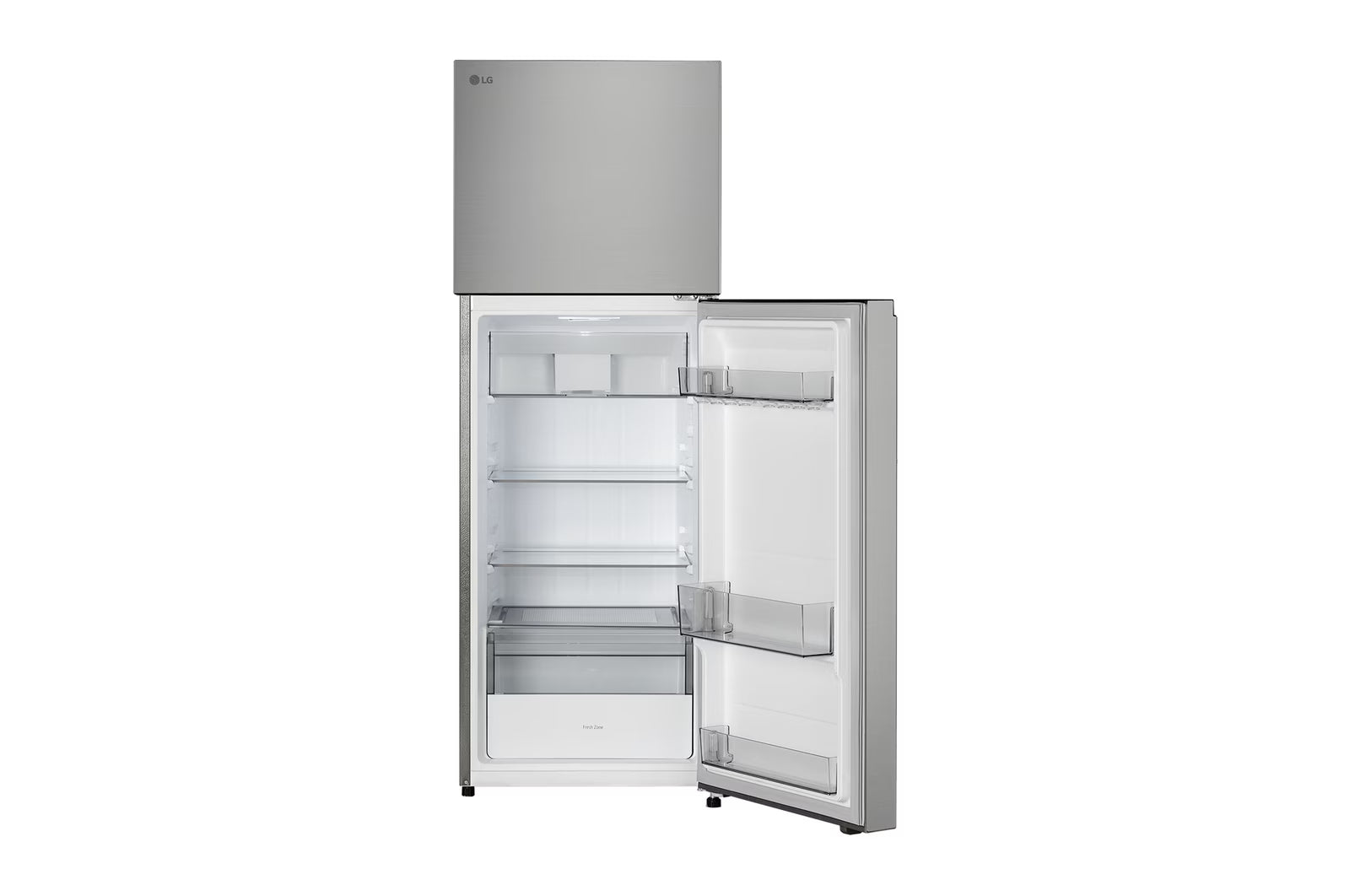 LG GLT2526WWPZ 251L Double Door Refrigerator with Smart Mode, Auto Smart Connect, Smart Inverter Compressor, Multi Air Flow, Shiny Steel, 2 Star