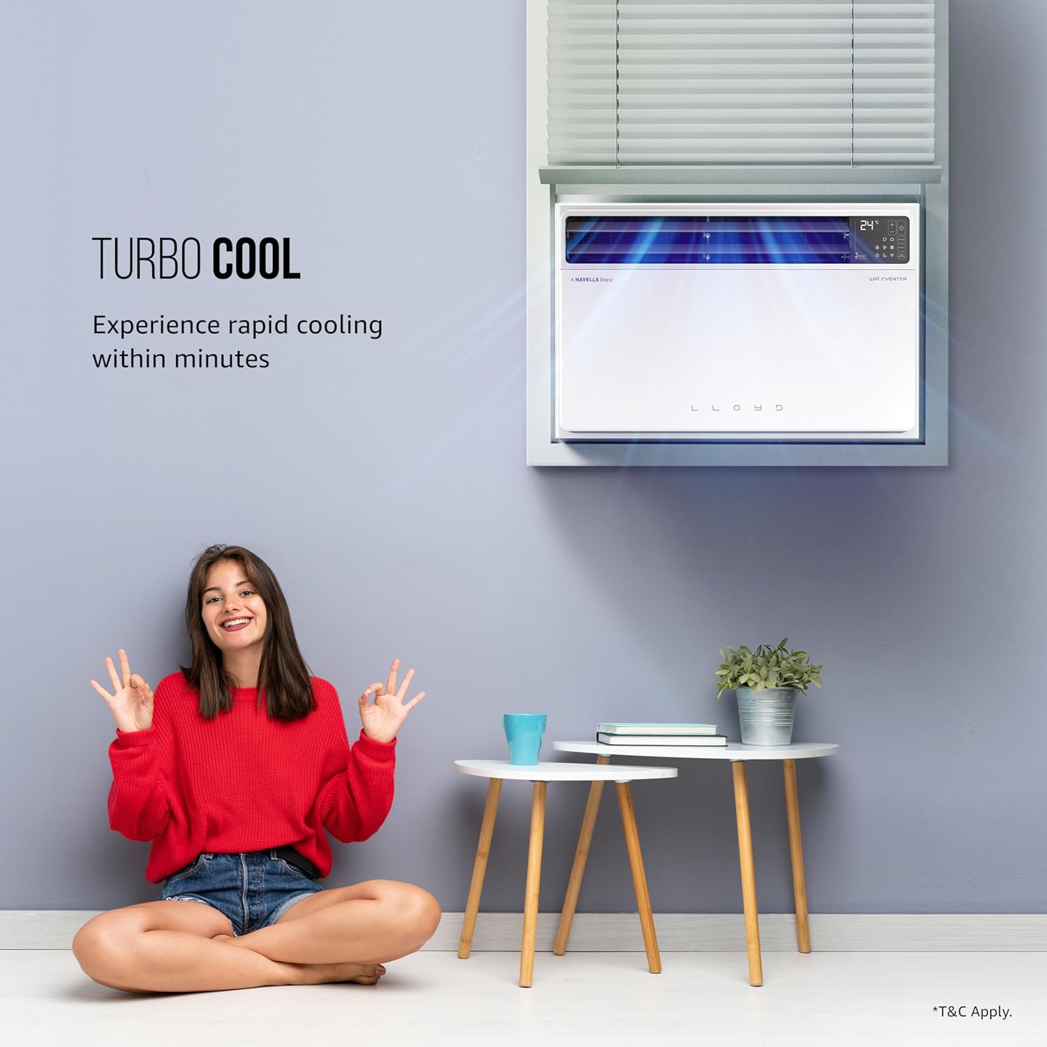 Lloyd GLW18V5FWTBR 1.5 Ton 5 Star Inverter Window AC (Copper, Convertible 6-in-1 cooling, 4 Way Air Swing, Clean Air Filter, White) Mahajan Electronics Online