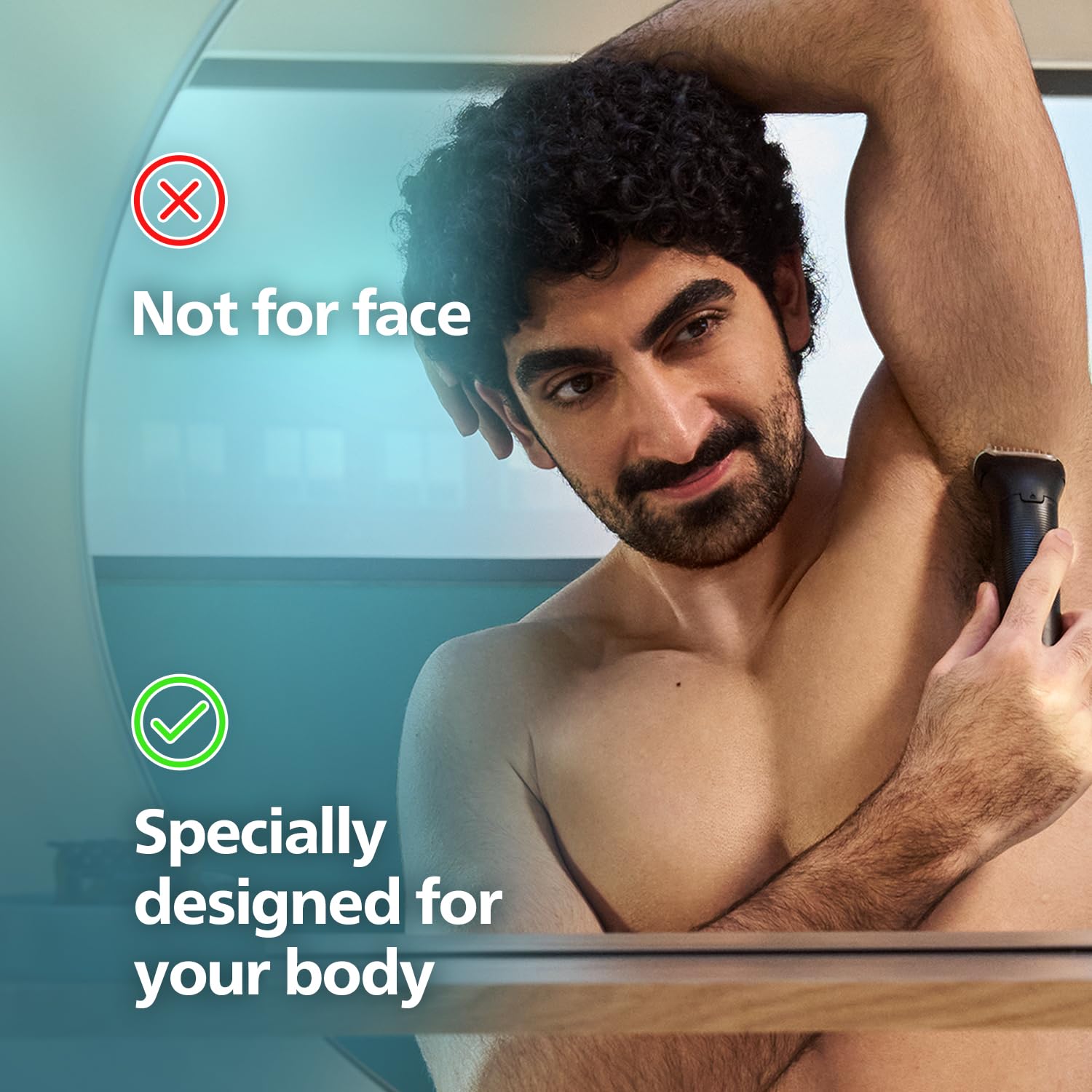 Philips BG5475 Body & Balls Trimmer for Men Private Parts | Back Attachment | Clinically Tested on Sensitive Skin | Skin Safe Intimate Grooming | 100% Showerproof | 100min runtime | 5yrs* Warranty Philips
