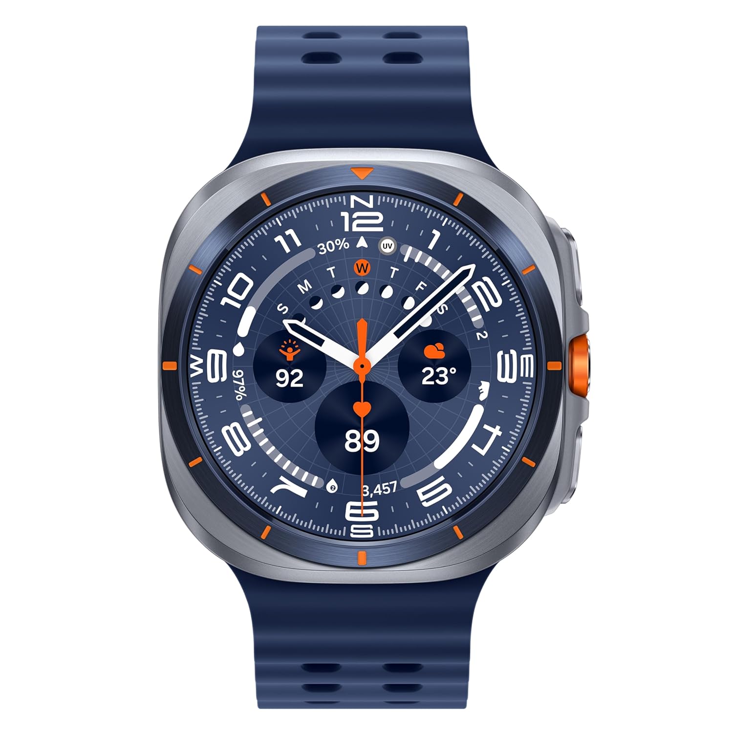 Samsung Galaxy Watch Ultra (47mm, LTE, Titanium Blue) with Upto 100h Battery | 3nm Processor | Dual GPS | Quick Button/Siren | Sapphire Glass | 10ATM & IP68 | BP & ECG Monitor | Energy Score & Ages Mahajan Electronics Online
