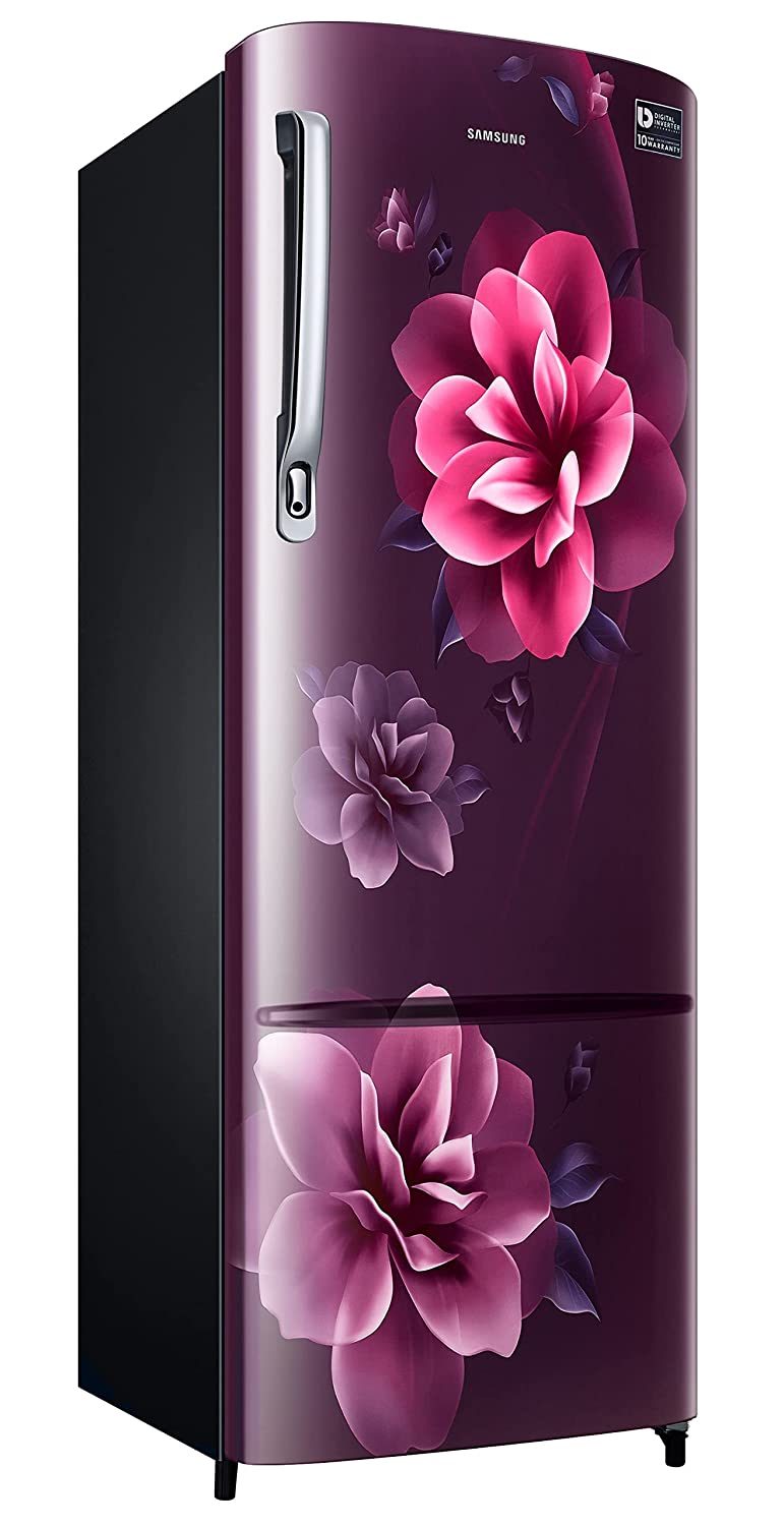 Samsung 246L 3 Star Inverter Direct-Cool Single Door Refrigerator (RR26C3753CR/HL,Camellia Purple) 2023 Model - Mahajan Electronics Online