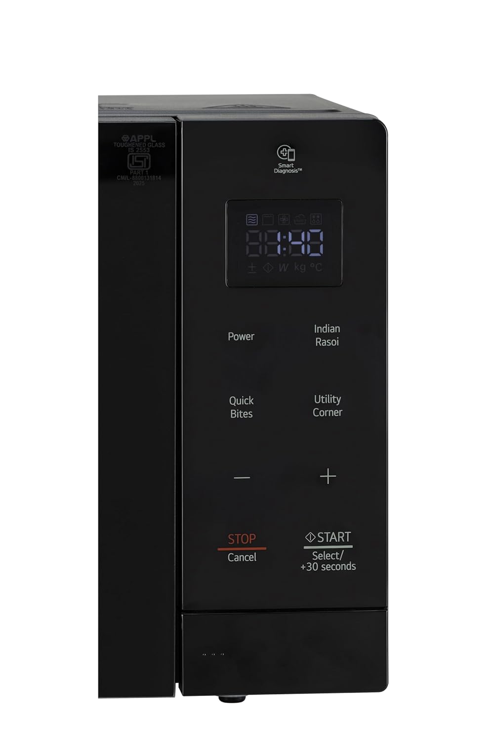 LG 30 L Solo Microwave Oven (MS3032BK, Black, 44 Auto Cook Menu, Steam Clean, Anti-bacterial cavity) Mahajan Electronics Online