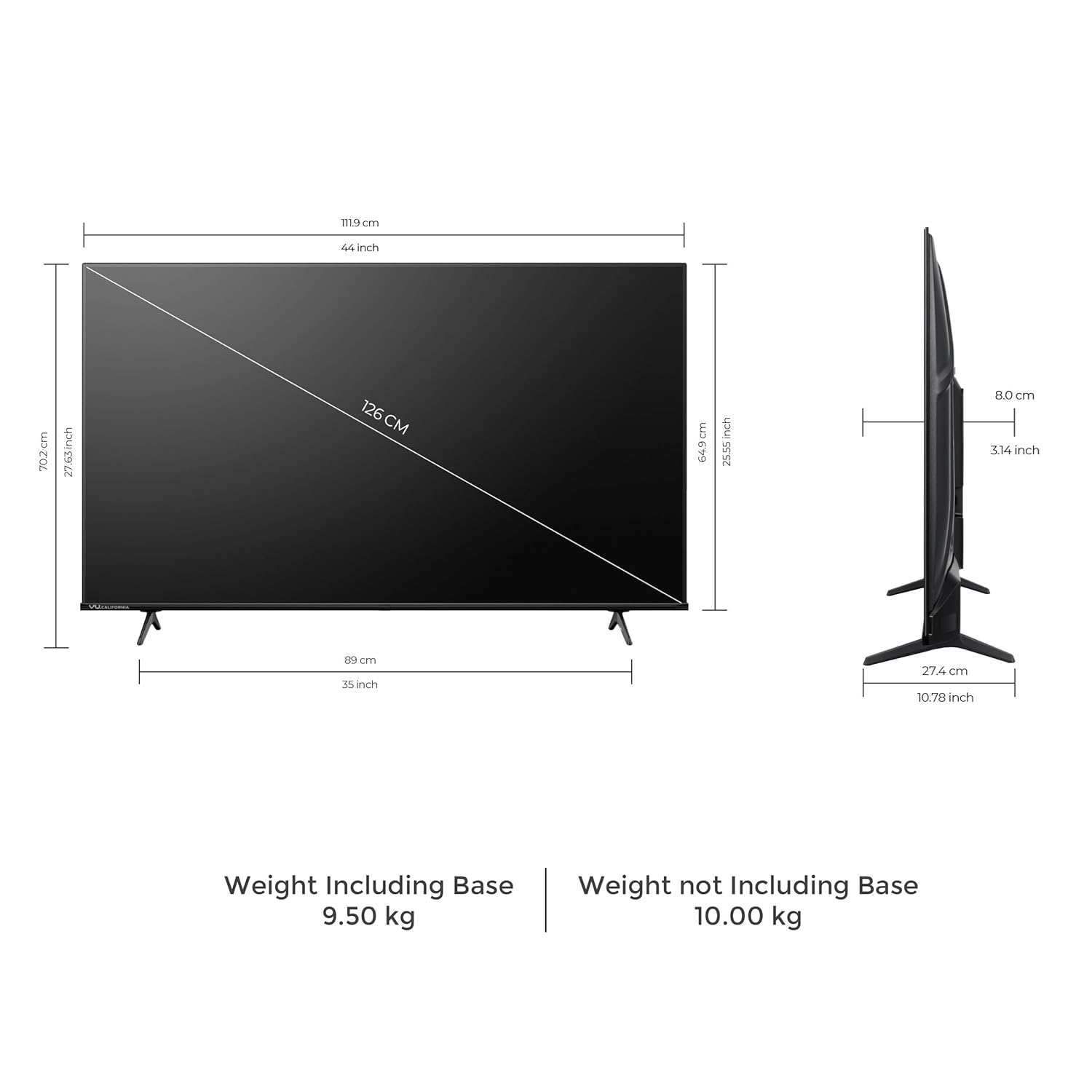 Vu 50QLED25 126cm (50 inches) GloQLED Series 4K QLED Smart Google TV Mahajan Electronics online