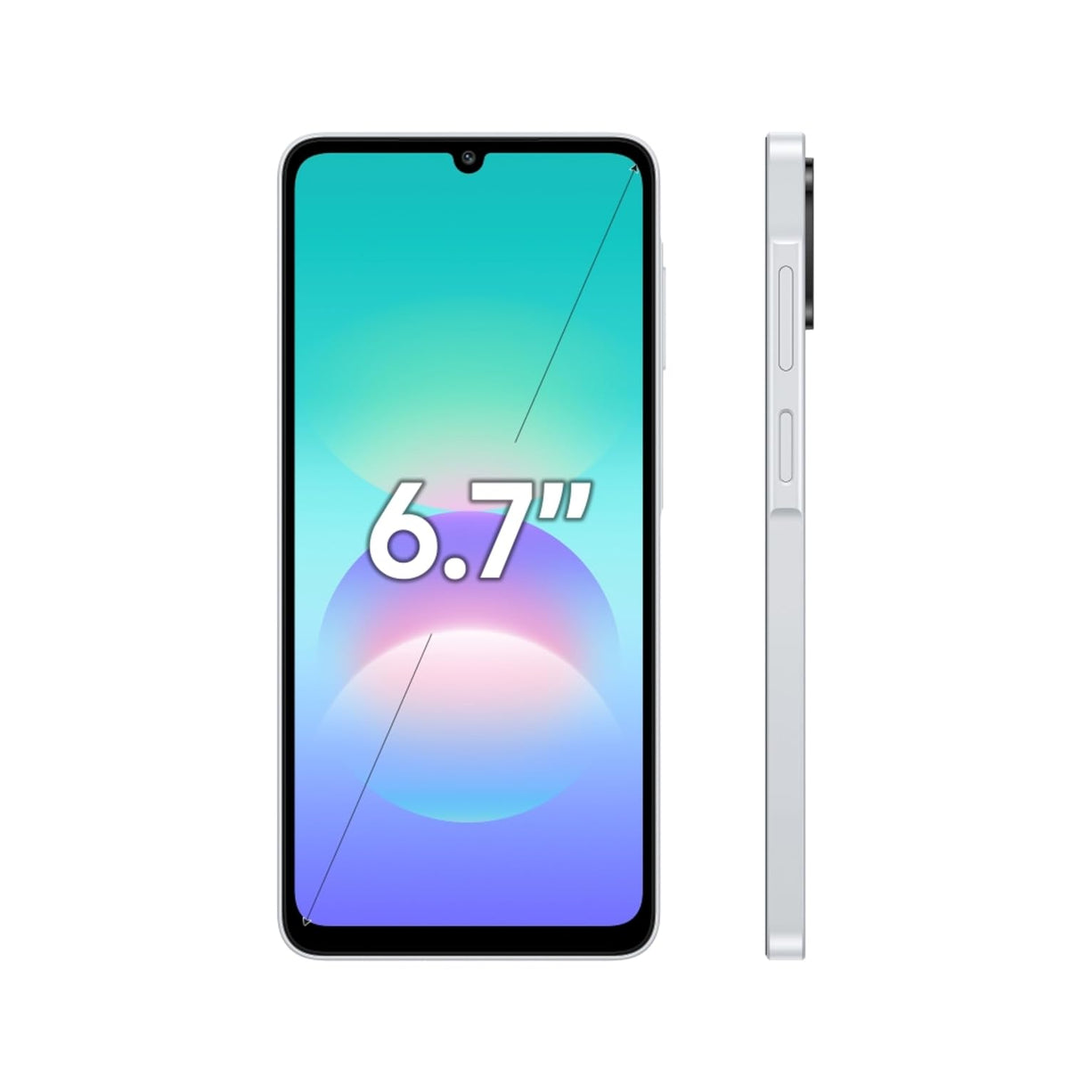 Samsung Galaxy A08 LTE (Silver, 4GB RAM, 64GB Storage), MediaTek Helio G99+ (6nm), 50MP Dual Camera, 6000mAh Battery, IP64 Rating, 6 Gen OS Upgrades Samsung