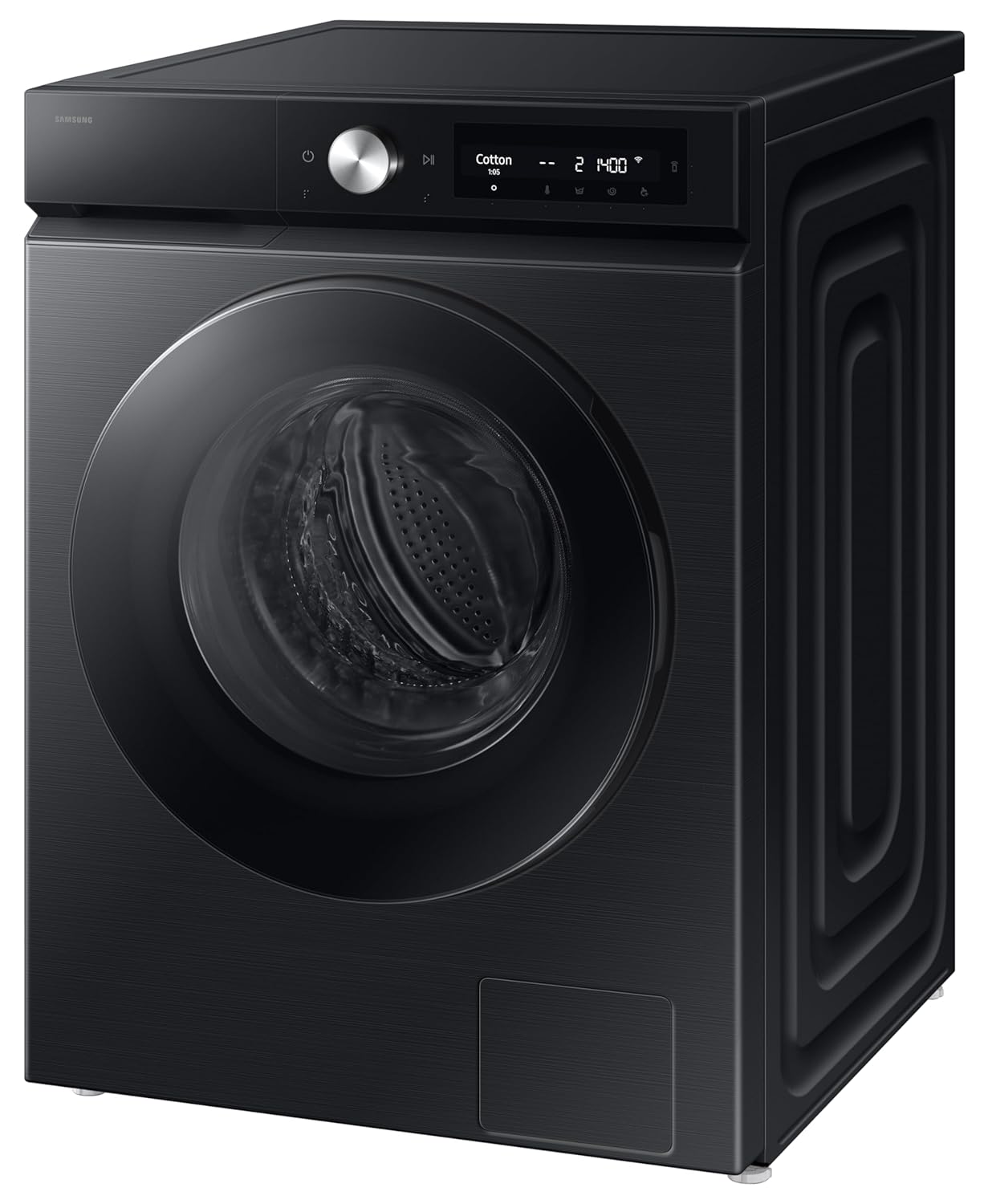 Samsung WD12FB7B34GBTL 12 kg (Wash) / 7 kg (Dry), 5 Star, AI EcoBubble, AI Control, AI Energy Mode, Air Wash, Hygiene Steam, Wi-Fi, Digital Inverter, Fully-Automatic Front Load Washer Dryer ( Black) Mahajan Electronics Online