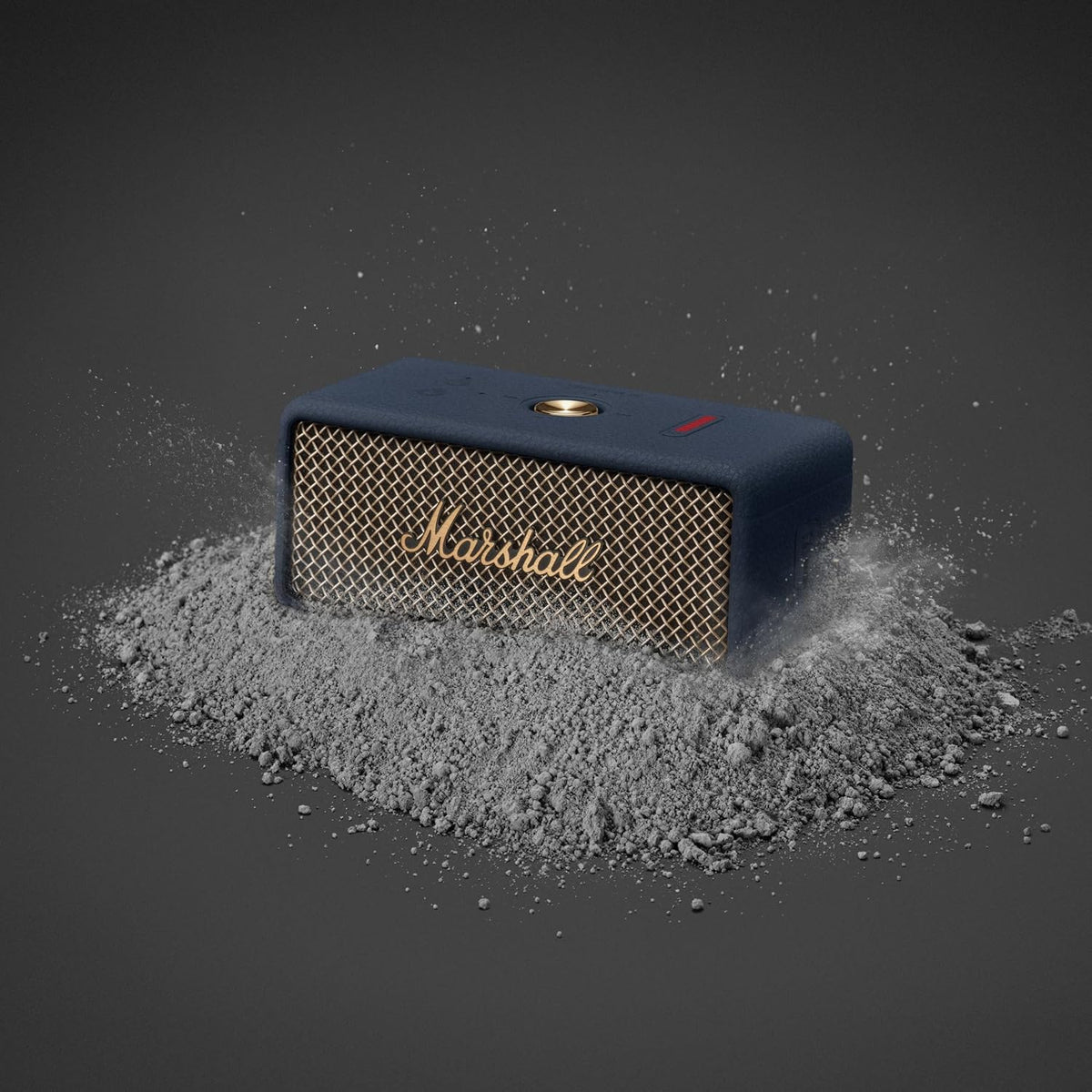 Marshall Smartchoice Emberton III Compact Portable Bluetooth Speaker with 32+ Hours of Playtime, (360° Sound), Dust & Waterproof (IP67) – Midnight Blue. Marshall