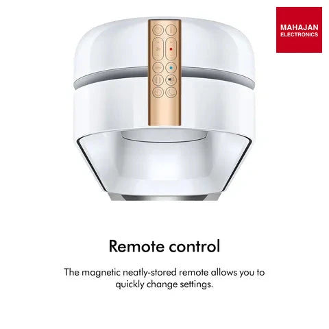 Dyson Hot + Cool HP12 Air Purifier (Nickel & Gold) with HEPA H13 Filter, Air Multiplier™ & Formaldehyde Destruction (HP12 NK GD IN) – Mahajan Electronics Online.
