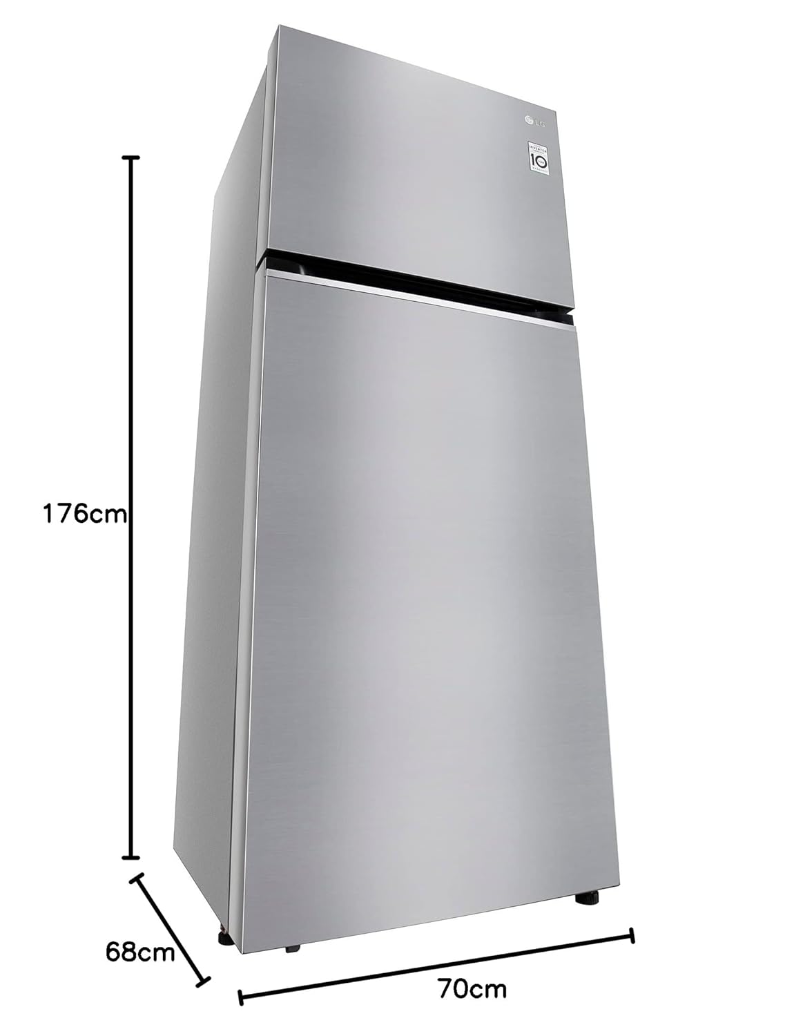 LG GL-S422SPZY 398 L 2 Star Frost-Free Smart Inverter Double Door Refrigerator ( Shiny Steel, Convertible with Express Freezing) Mahajan Electronics Online