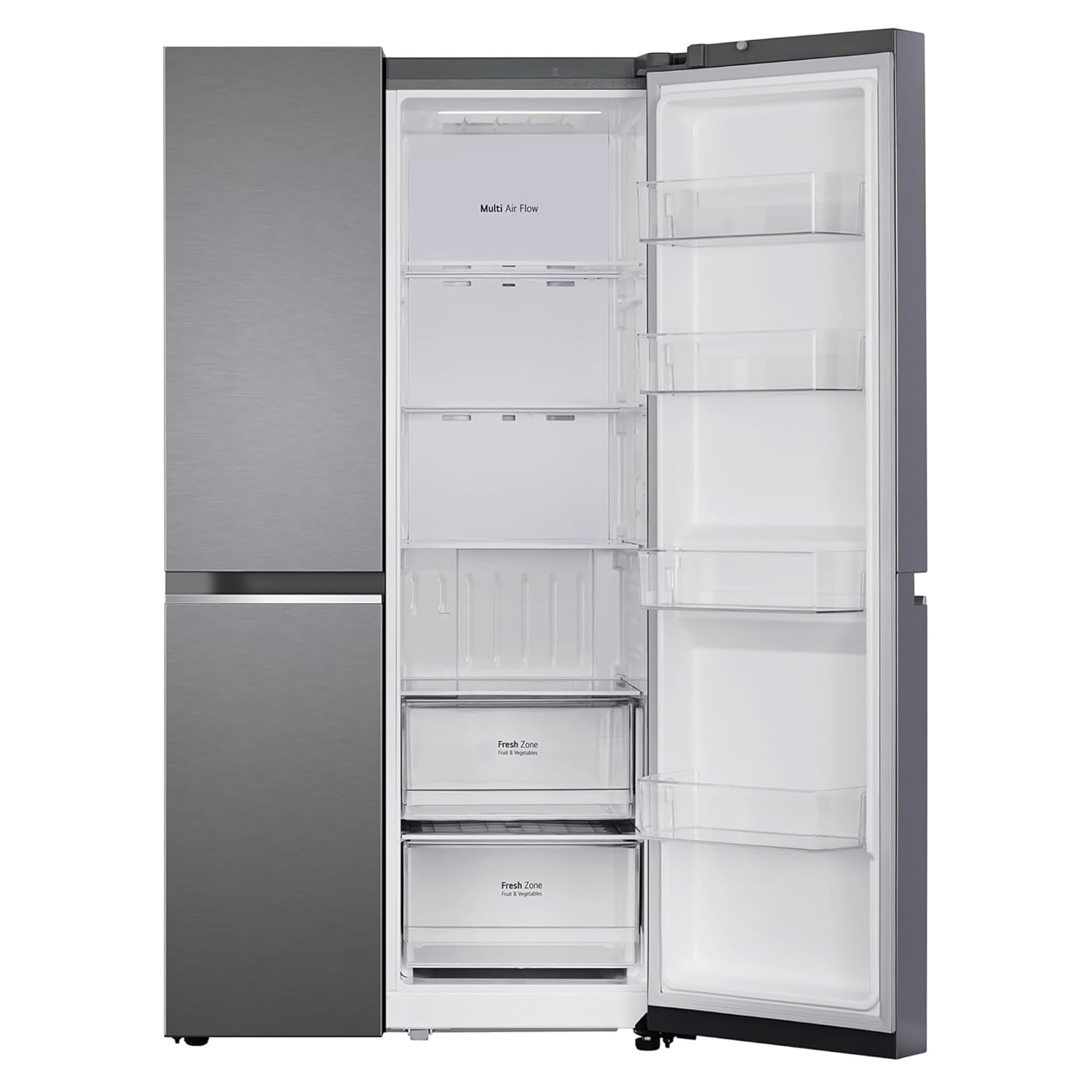 LG GL-B257HDS3 650 L Frost Free Smart Inverter Double Door Side By Side Refrigerator(2023 Model, Dazzle Steel, Convertible) Mahajan Electronics online