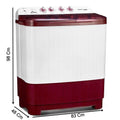 Voltas Beko WTT80DBRT, Burgundy 8 kg Semi-Automatic Top Loading Washing Machine 2020 Mahajan Electronics online