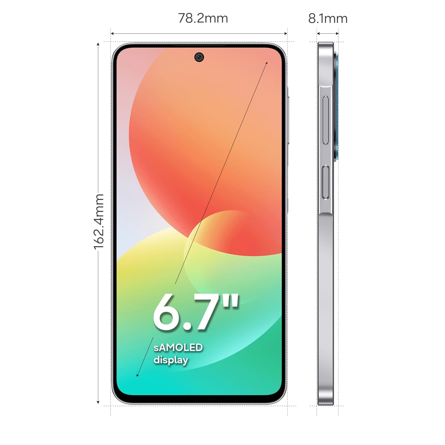 Samsung Galaxy M47 5G (Blaze Blue, 8GB RAM, 128GB Storage)| Powerful Snapdragon Processor| Fast LPDDR5x RAM,UFS 3.1 Storage| Gorilla Glass Victus+| IP64| Super AMOLED Display| 50MP OIS|AI| Gemini Live Samsung