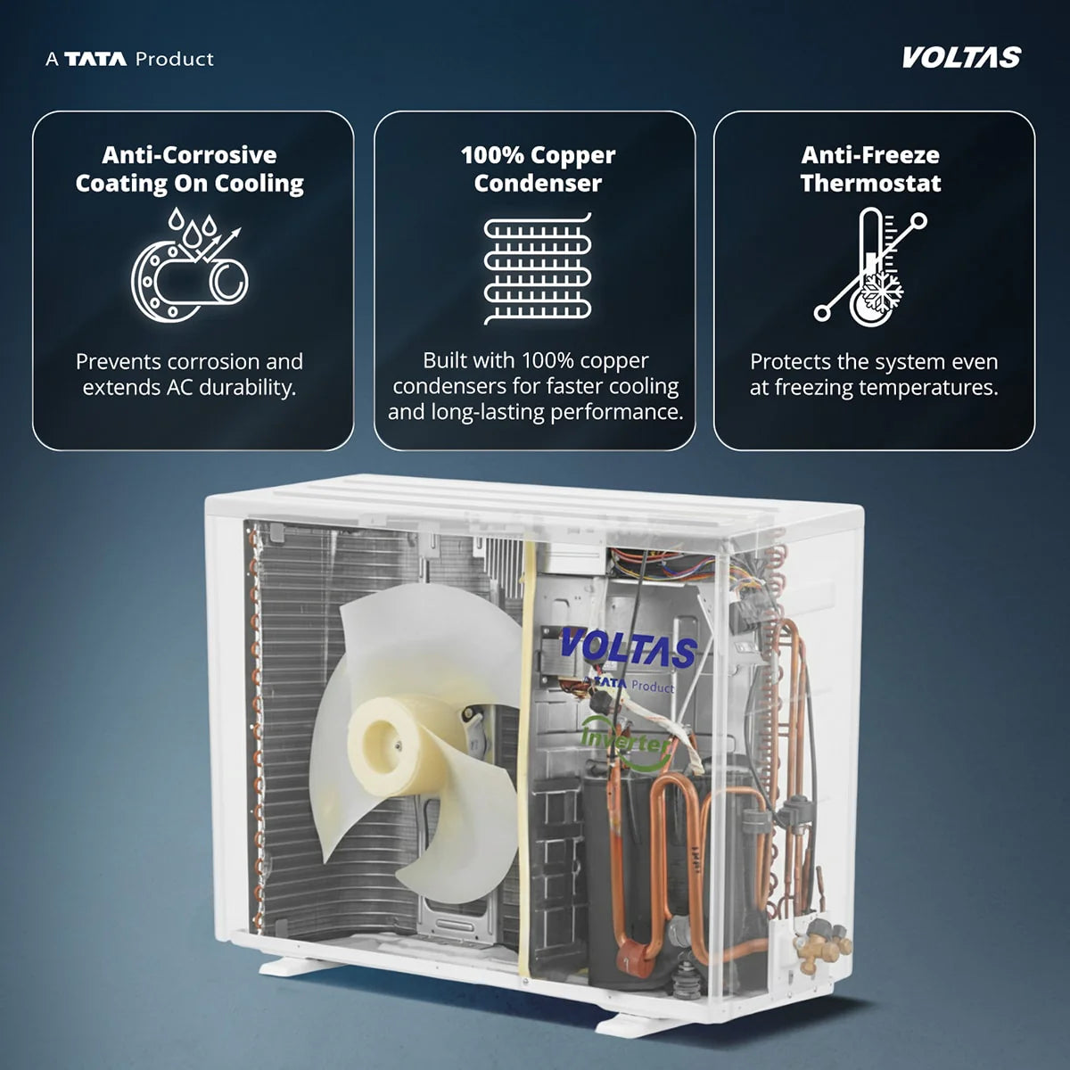 Voltas 122FS Emerald 1 Ton 2 Star Fixed Speed Split AC mahajan electronics online