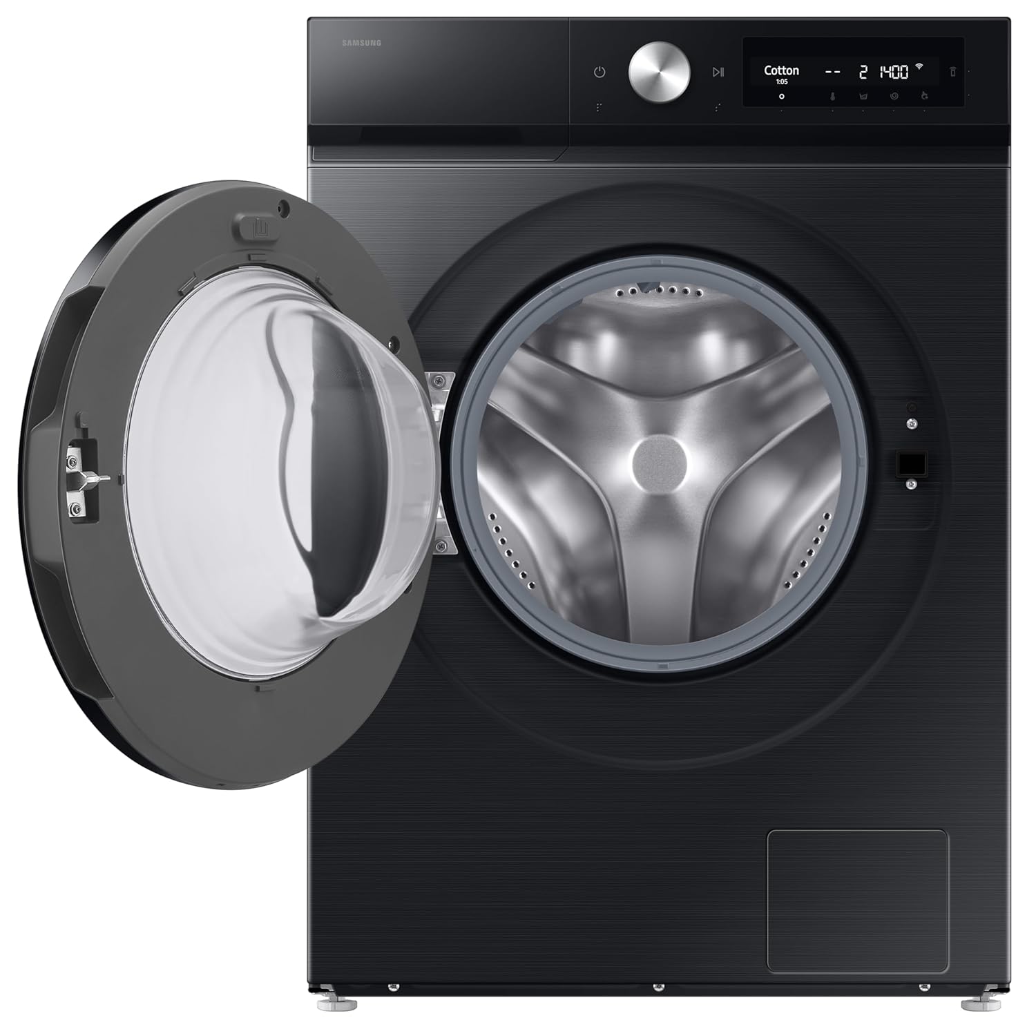 Samsung WD12FB7B34GBTL 12 kg (Wash) / 7 kg (Dry), 5 Star, AI EcoBubble, AI Control, AI Energy Mode, Air Wash, Hygiene Steam, Wi-Fi, Digital Inverter, Fully-Automatic Front Load Washer Dryer ( Black) Mahajan Electronics Online