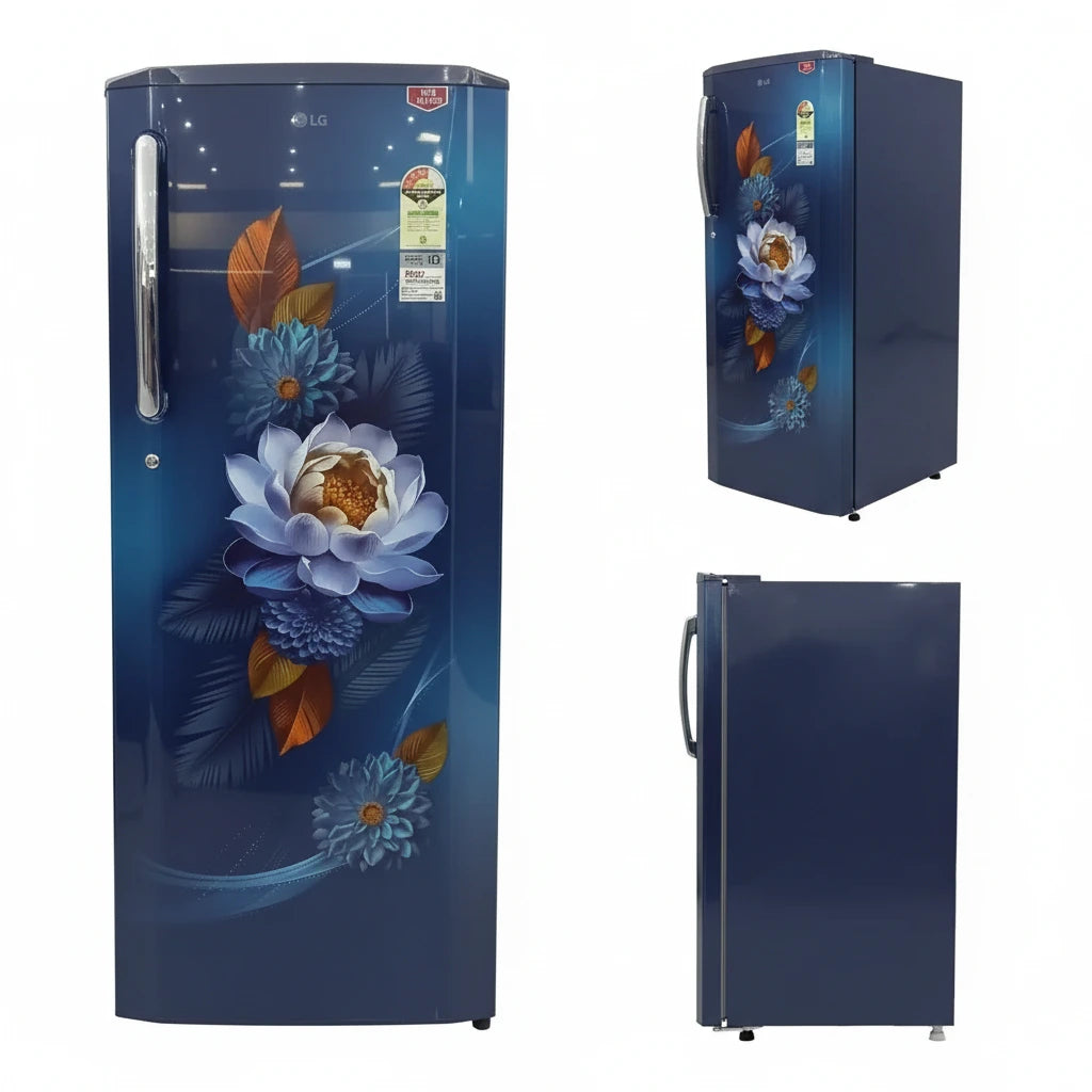 LG GLD2736YBBW 261 L Direct Cool Single Door Refrigerator (Blue Waterlily) Mahajan Electronics Online