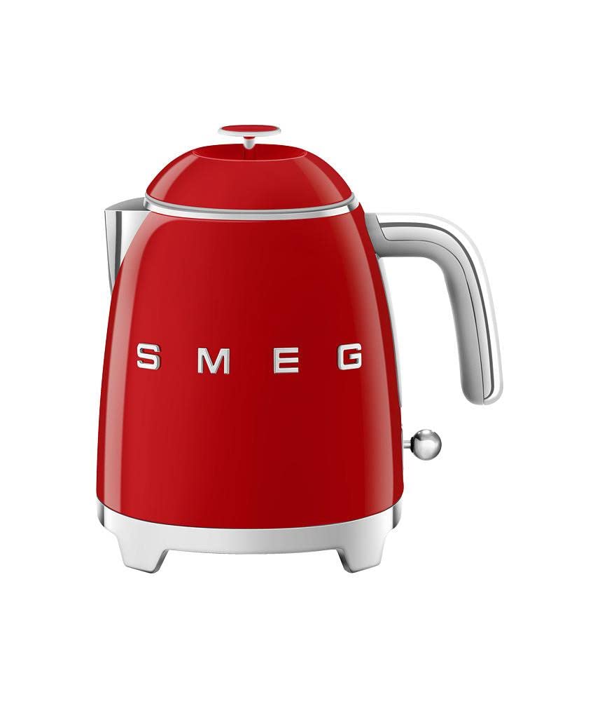 SMEG KLF05RDEU Mini 50's Retro Style 3 Cup Electric Kettle with Double Wall Anti Slip Base and Water Level Indicator (Red) Mahajan Electronics Online