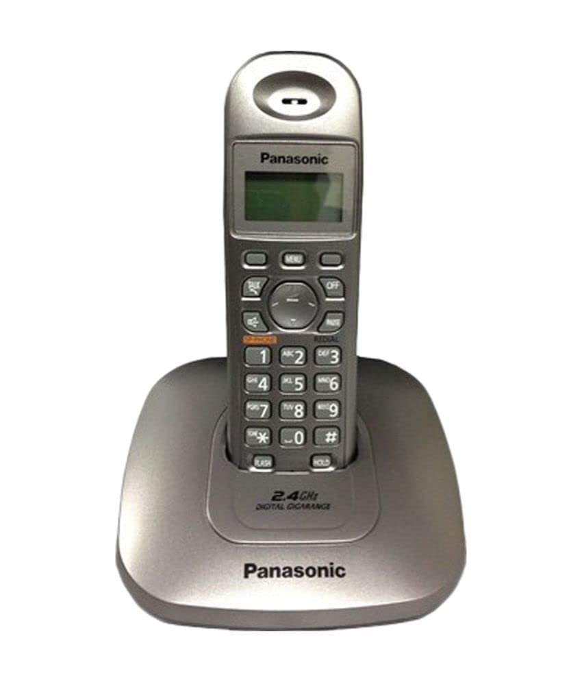 Panasonic KX-TG3611SXM Cordless Landline Phone (Metallic) Panasonic – Mahajan Electronics Online.
