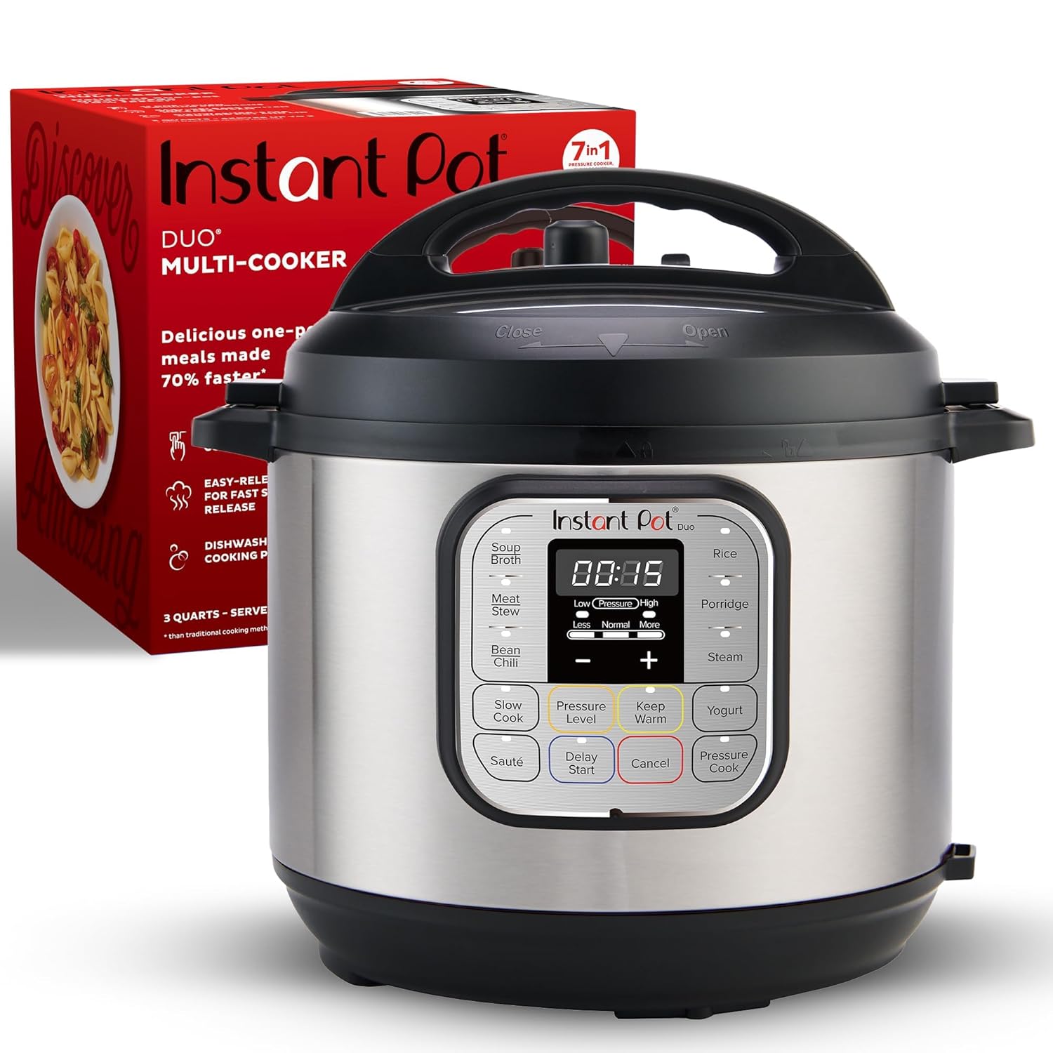 Instant Pot 321 Duo 3 QT (2.6L), SS304 Stainless Steel Inner Pot, 7-in-1 Electric Pressure Cooker, Slow Cooker, Rice Cooker, Steamer, Saute, Yogurt Maker and Keep Warmer, Automatic Rice Cooker Mahajan Electronics Online