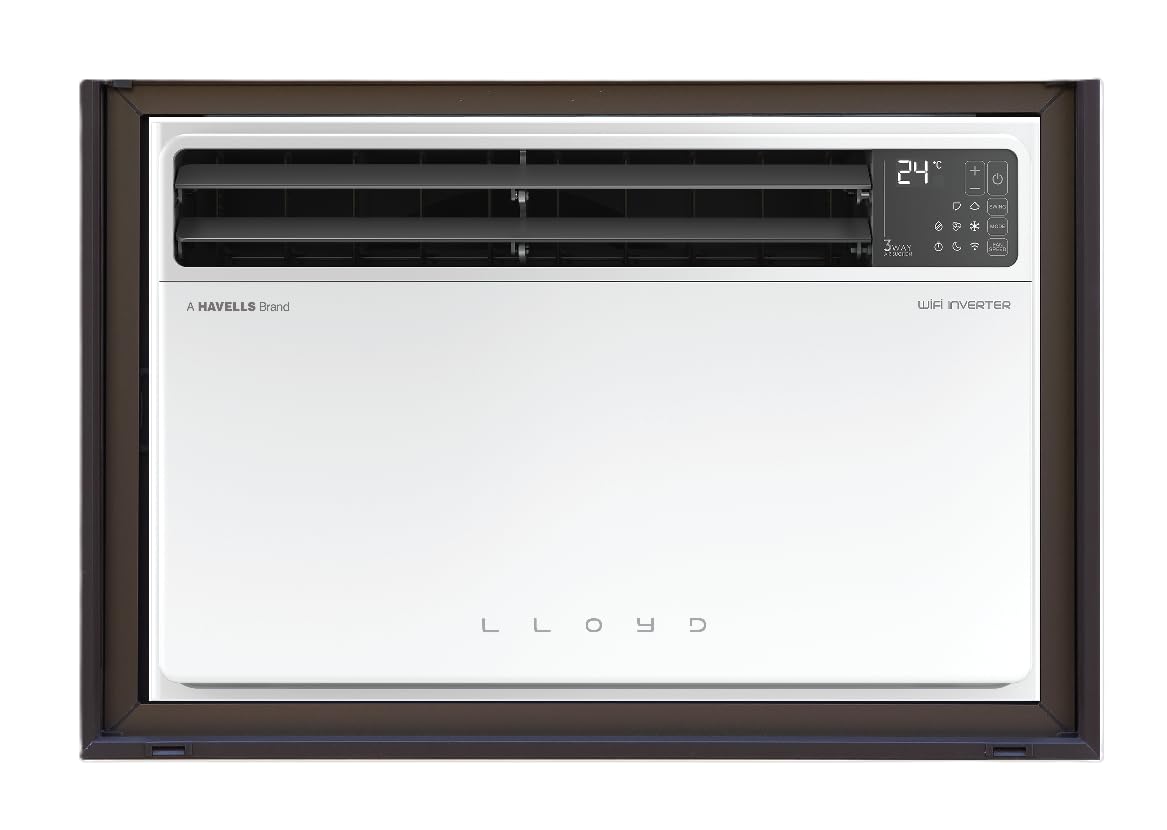 Lloyd GLW18V5FWTBR 1.5 Ton 5 Star Inverter Window AC (Copper, Convertible 6-in-1 cooling, 4 Way Air Swing, Clean Air Filter, White) Mahajan Electronics Online