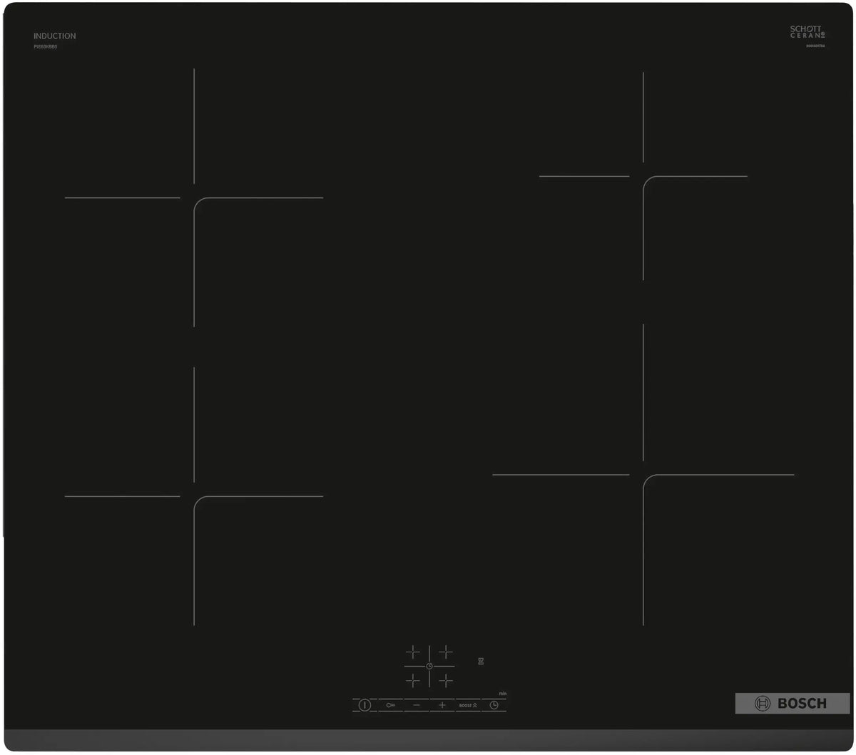 Bosch PIE63KBB5E Series 4 Induction hob 60 cm surface mount without frame – Mahajan Electronics Online.