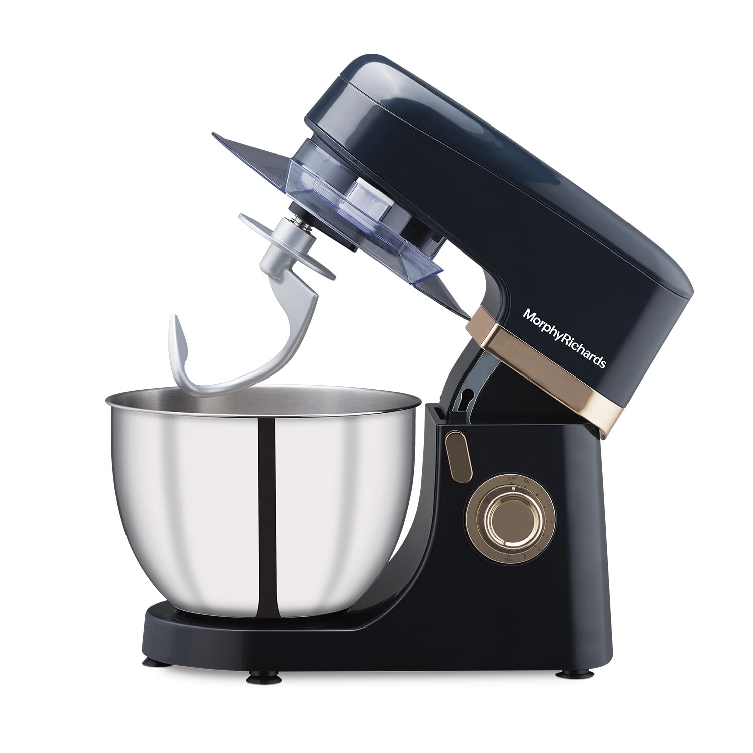 Morphy Richards Melange 800W Stand Mixer |Mixing, Beating, Kneading, Whisking| 8-Speed Level|Attachments-Dough Hook, Whisk, Mixing beater|Navy Blue - Mahajan Electronics Online