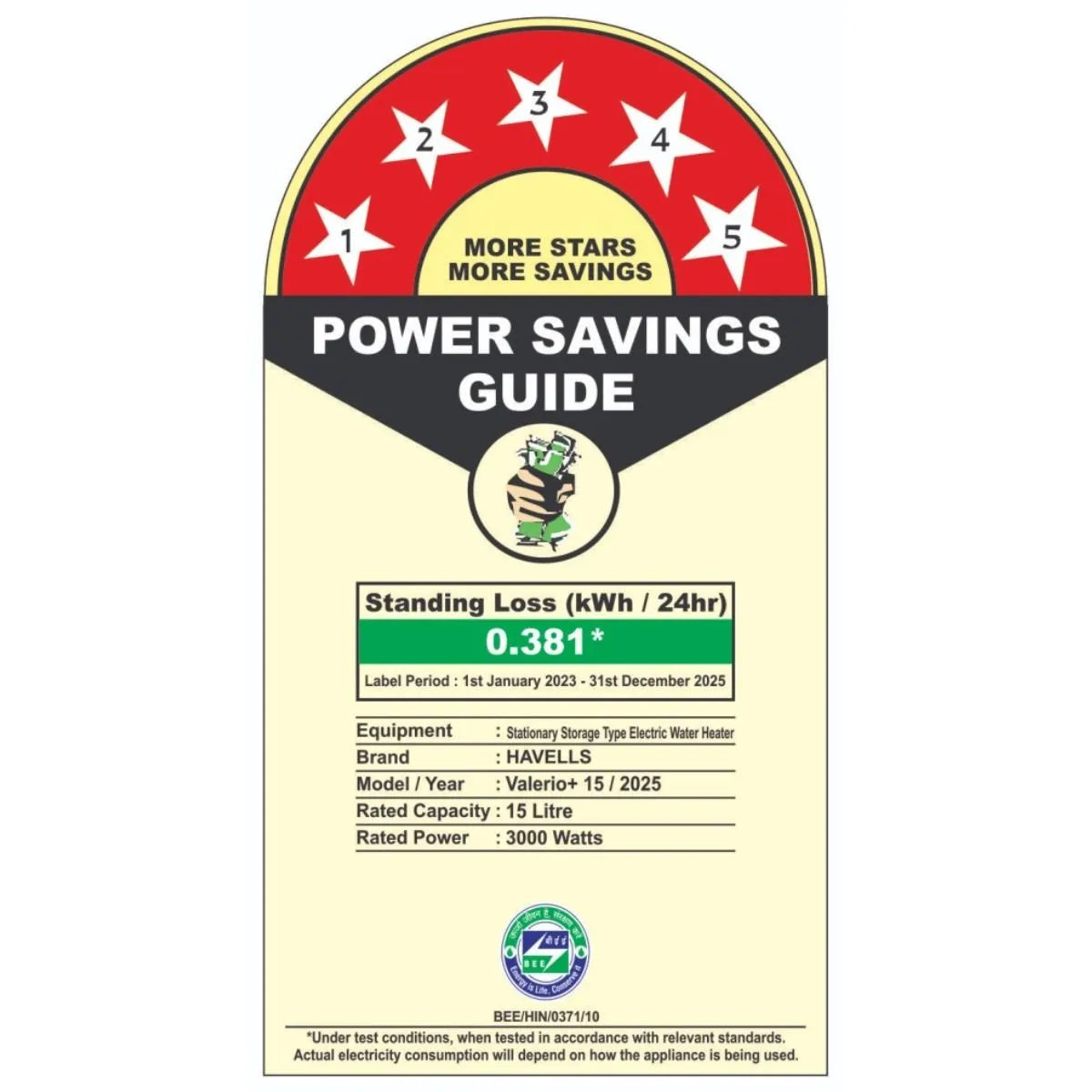 Havells Valerio+ 15L Convertible Storage Water Heater (Geyser) | 5-Star Energy Efficient | Fast Heating, Feroglas Tank, High-Rise Compatible GHWVVPDMEW15 Mahajan Electronics Online