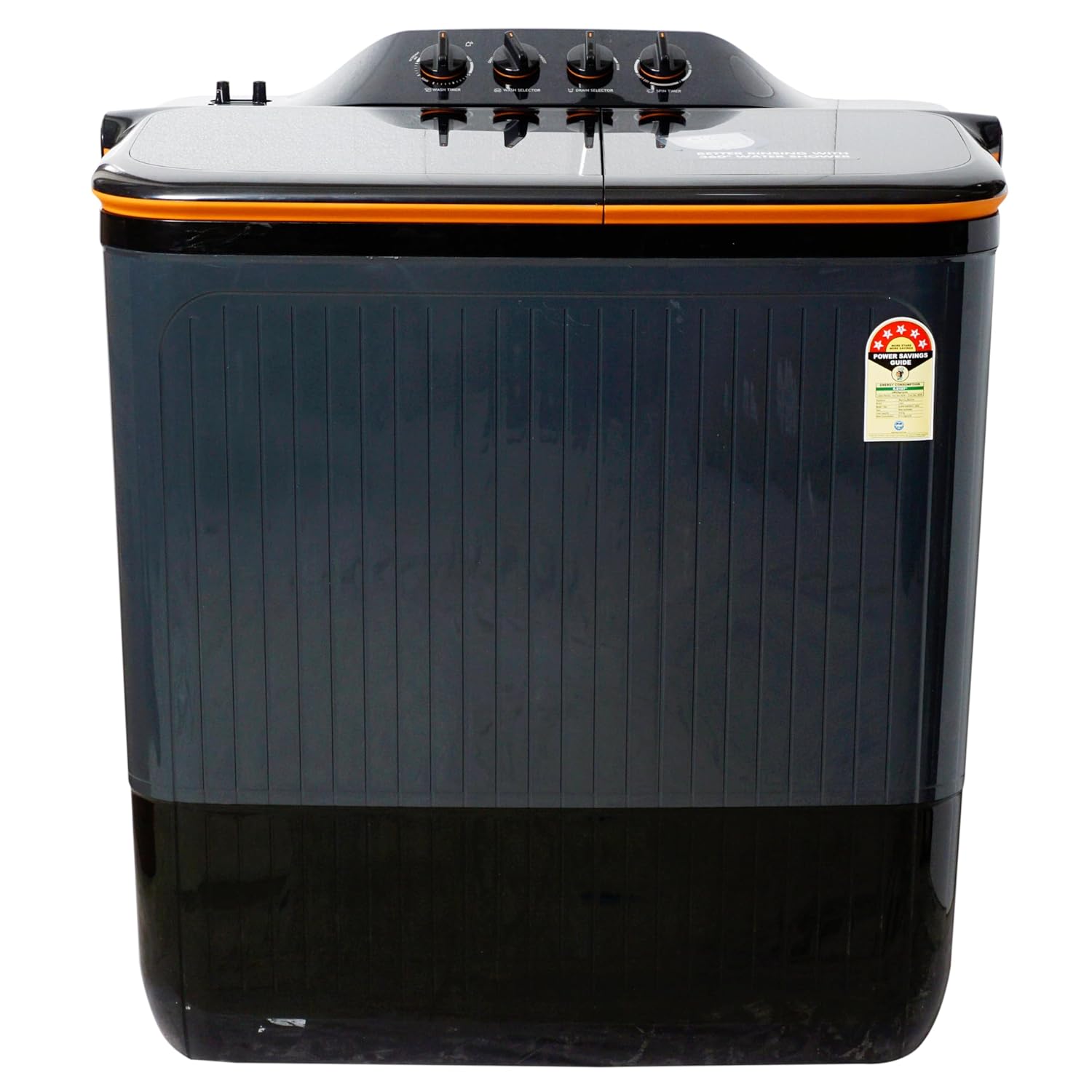 Havells-Lloyd GLWS105EPAVG  Elante Pluss 10 Kg 5 Star Semi-Automatic Top Load Washing Machine (Dark Grey Tub with Orange Lids Color) Mahajan Electronics Online