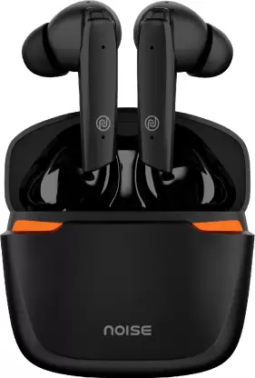 Noise Buds Combat with 45 Hours Playtime, Ultra-low Latency(40ms), Quad Mic ENC Gaming Bluetooth Headset (Black) - Mahajan Electronics Online