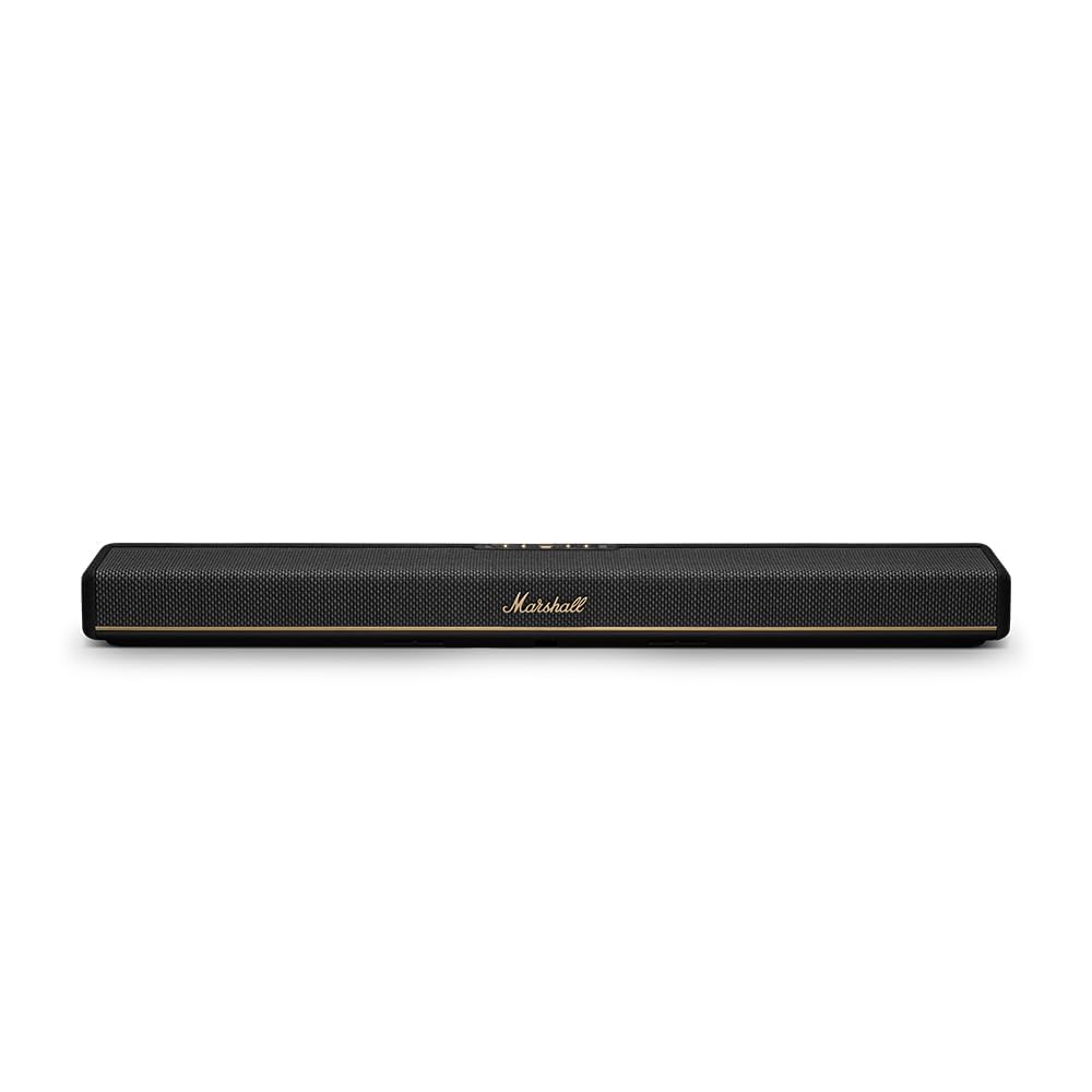 Marshall Heston 60 soundbar with Dolby Atmos & DTS:X, Wired & Wireless Subwoofer Connectivity – Dual HDMI, RCA, Bluetooth, WiFi, Google Cast, Spotify, Airplay2 Mahajan Electronics Online