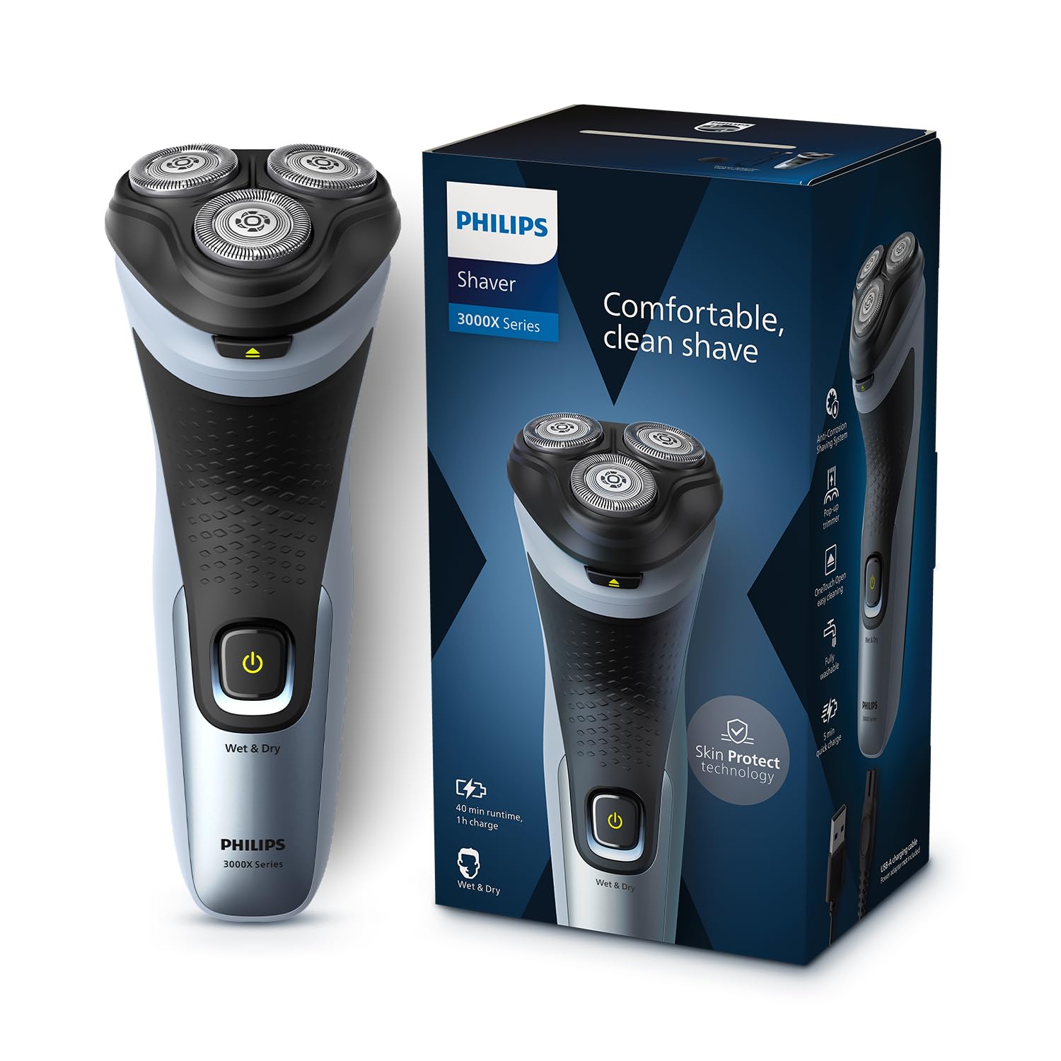 Philips BHD308/30 Foldable Hair Dryer 1600 Watts|  Heat Settings with Cool Shot (Hot/Cool/Warm) | ThermoProtect Airflower Attachment- Pink |  White | Perfect Blow Dry & Style for Men and Women | 2 years Warranty (Copy) Philips