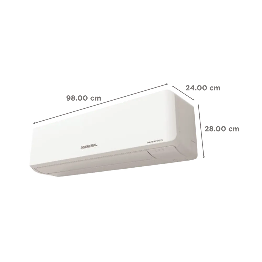 O’General ASGG24KJTA-B 2 Ton 4 Star Inverter Split AC (Hot & Cold, Copper Condenser, R32, Hyper Tropical Rotary Compressor, 10-Year Warranty)