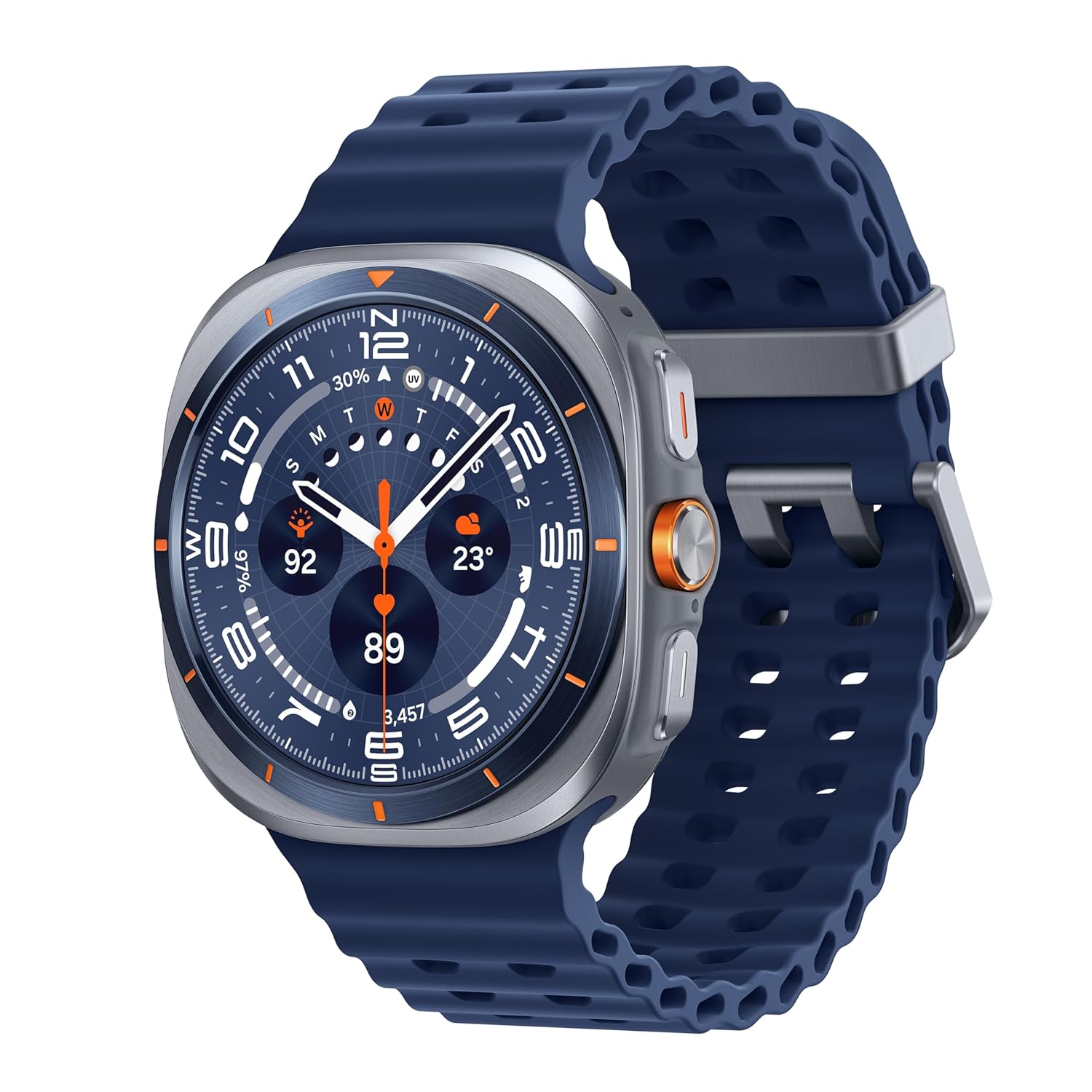 Samsung Galaxy Watch Ultra (47mm, LTE, Titanium Blue) with Upto 100h Battery | 3nm Processor | Dual GPS | Quick Button/Siren | Sapphire Glass | 10ATM & IP68 | BP & ECG Monitor | Energy Score & Ages Mahajan Electronics Online