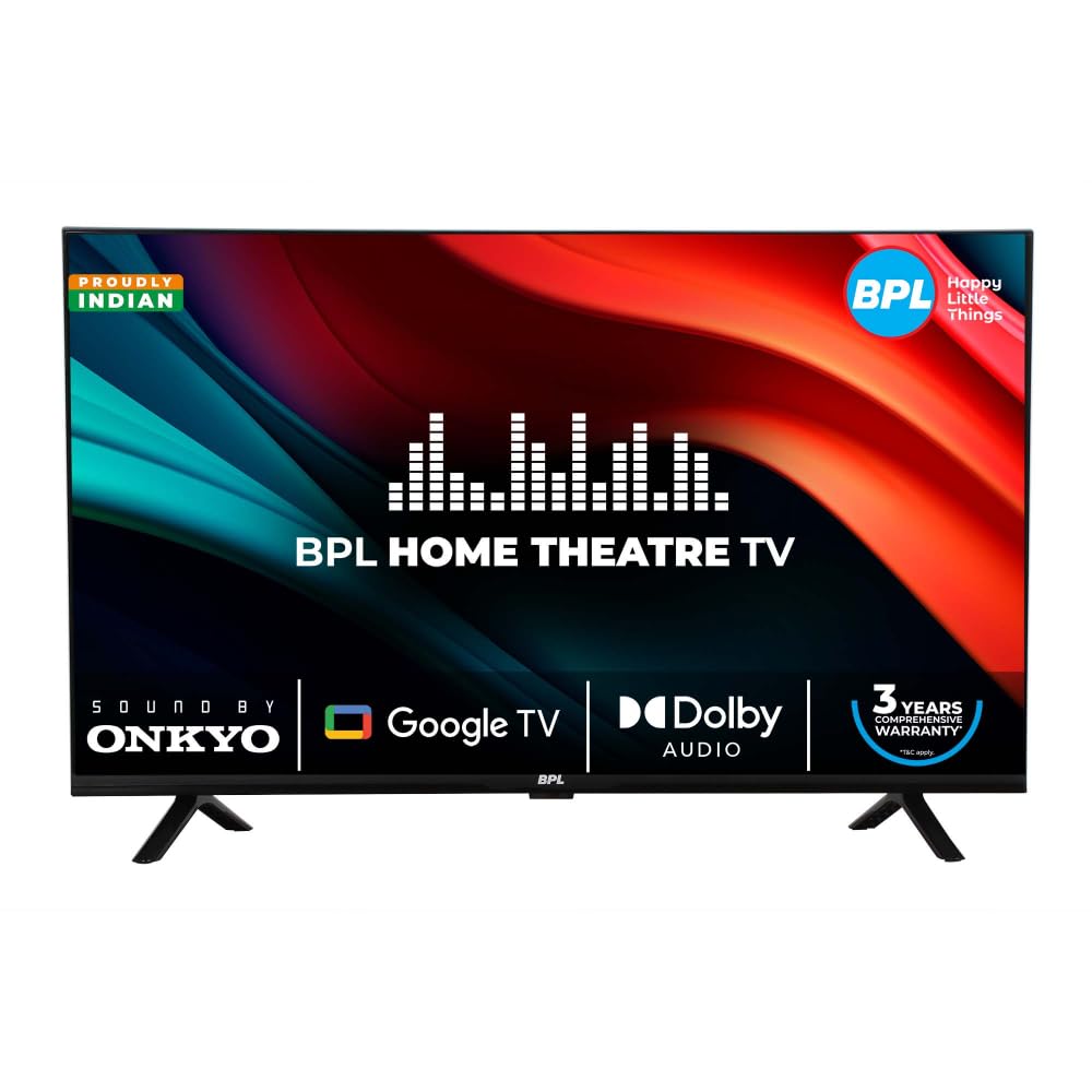 BPL 32HE5341 81 Cm (32 Inches) Hd Home Theatre Onkyo Google LED TV (A+ Ads Panel,Bezel Less Display &Dolby Audio) Mahajan Electronics Online