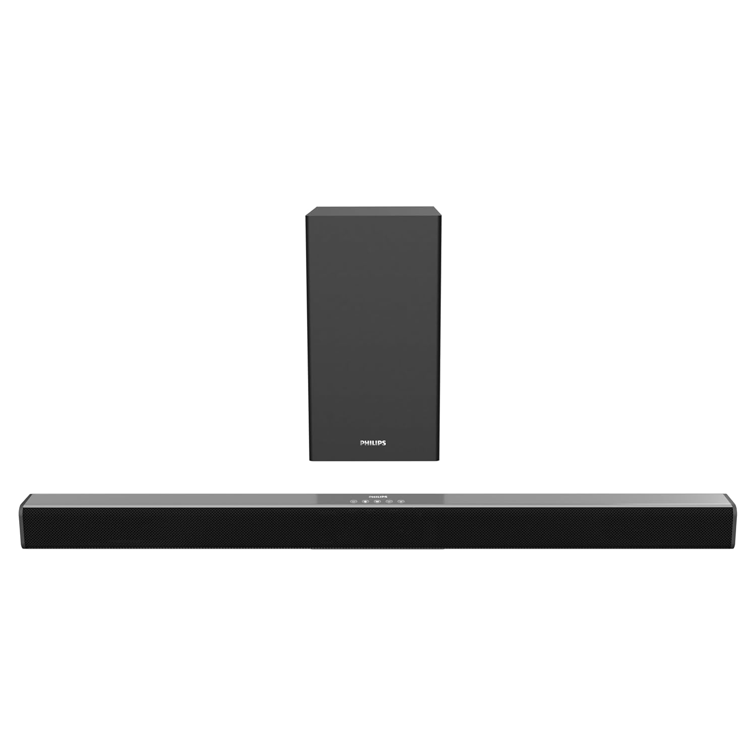 PHILIPS Audio TAB4228/94 2.1Ch 160W Bluetooth Soundbar with Rich Bass, 3 EQ Modes, Multi-Connectivity Option with Supporting USB, HDMI(ARC), Optical, Coaxial & Aux-in for Easy Connection (Black) Mahajan Electronics Online