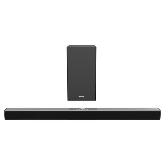 PHILIPS Audio TAB4228/94 2.1Ch 160W Bluetooth Soundbar with Rich Bass, 3 EQ Modes, Multi-Connectivity Option with Supporting USB, HDMI(ARC), Optical, Coaxial & Aux-in for Easy Connection (Black) Mahajan Electronics Online