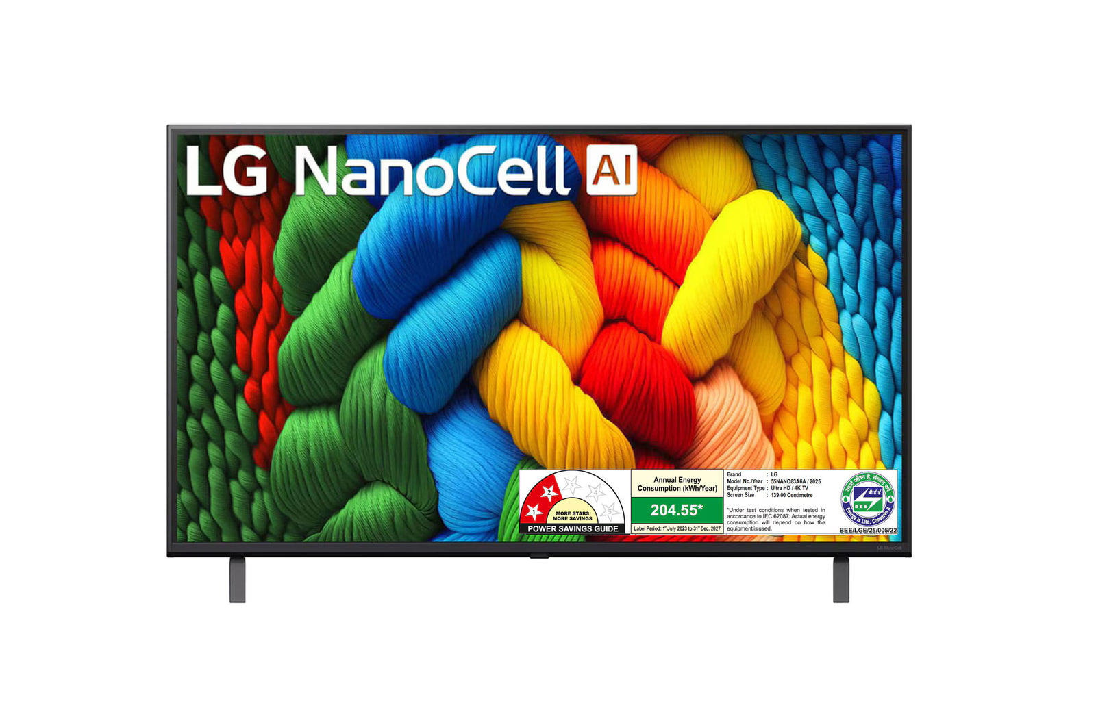 LG 55NANO83A6A 139cm (55) NANO 83A Smart TV with α7 AI Processor 4K Gen8, Filmmaker Mode with Dolby Atmos Mahajan Electronics Online