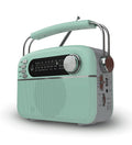 iGear Evoke Retro Modern style Radio and MP3 player Colour Pearl Blue and Silver - Mahajan Electronics Online