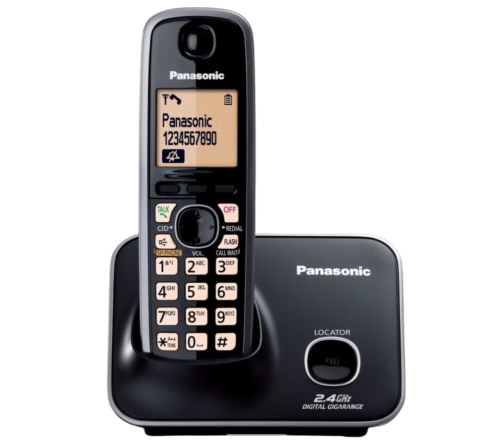 Panasonic TG3711SXB Single Line Digital Cordless Telephone, Black | 2.4 GHz, Single Line, Digital Panasonic – Mahajan Electronics Online.