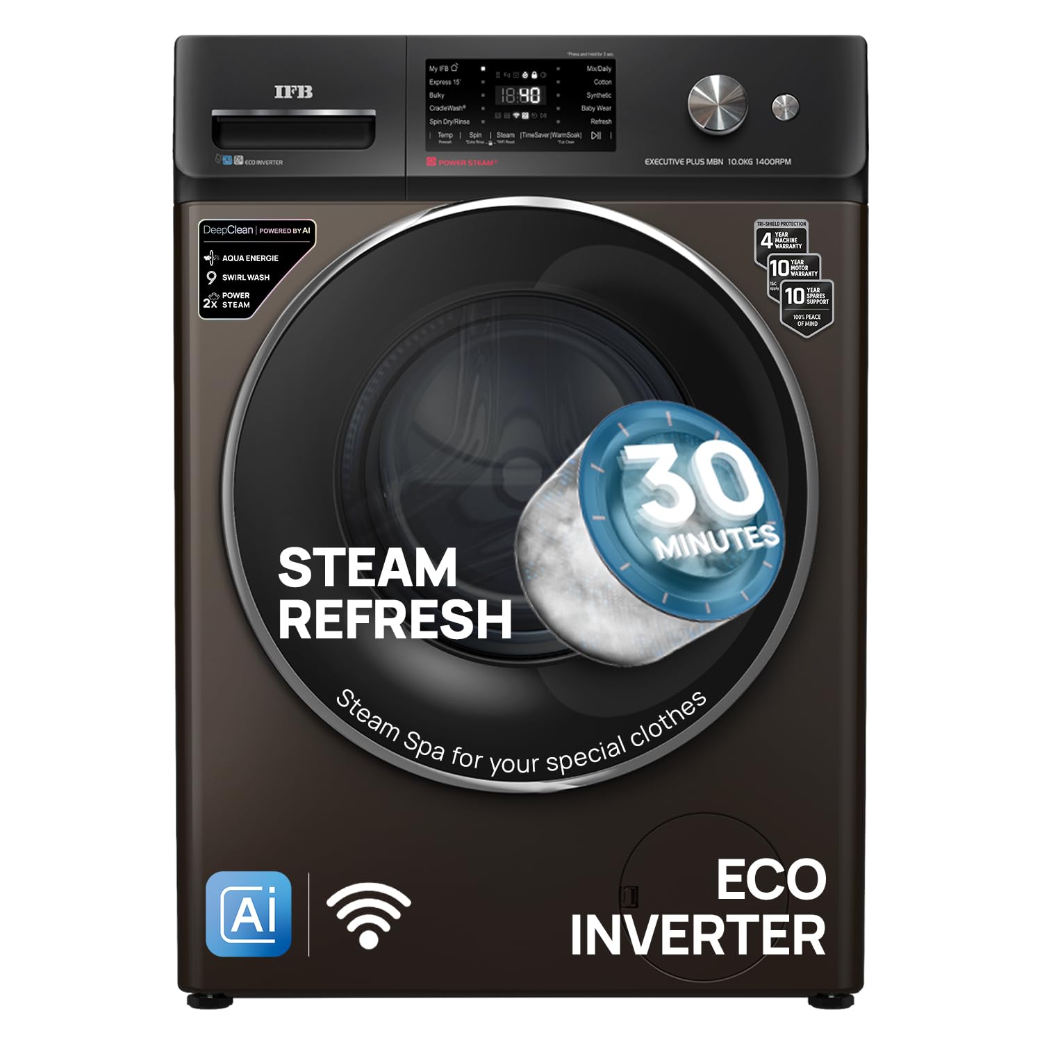 IFB Executive Plus MBN 1014K CMS DeepClean® 10 kg Front Load Washing Machine with WiFi and Voice Enabled Mahajan Electronics Online
