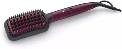 PHILIPS BHH730/00 (Dark Wine Color) Naturally Heated, Silk Protect technology, Hair Straightener Brush - Mahajan Electronics Online