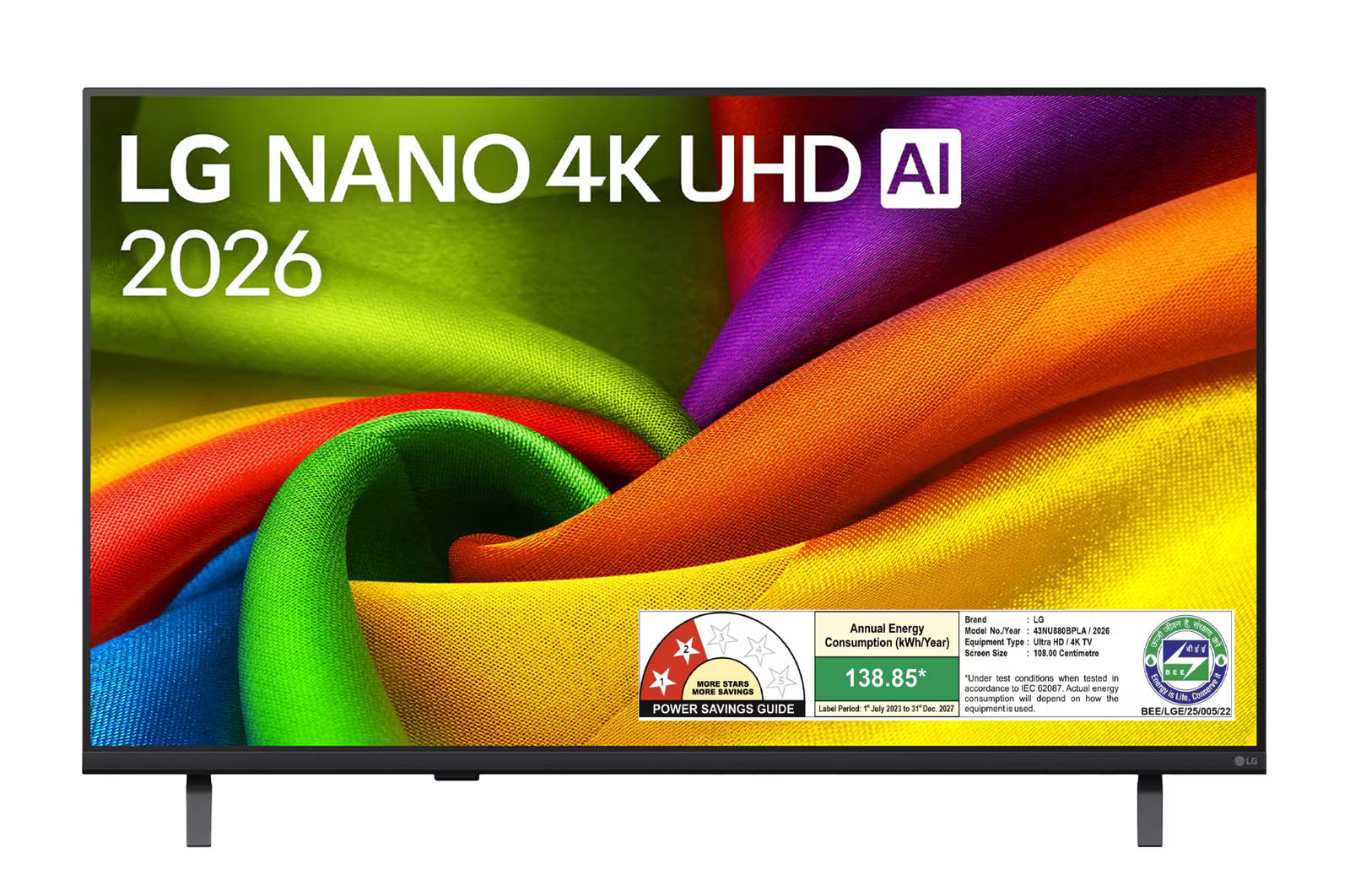 LG 43NU880BPLA 43 Inch Nano 4K UHD Smart TV | α7 Gen9 AI Processor, Dolby Atmos, webOS