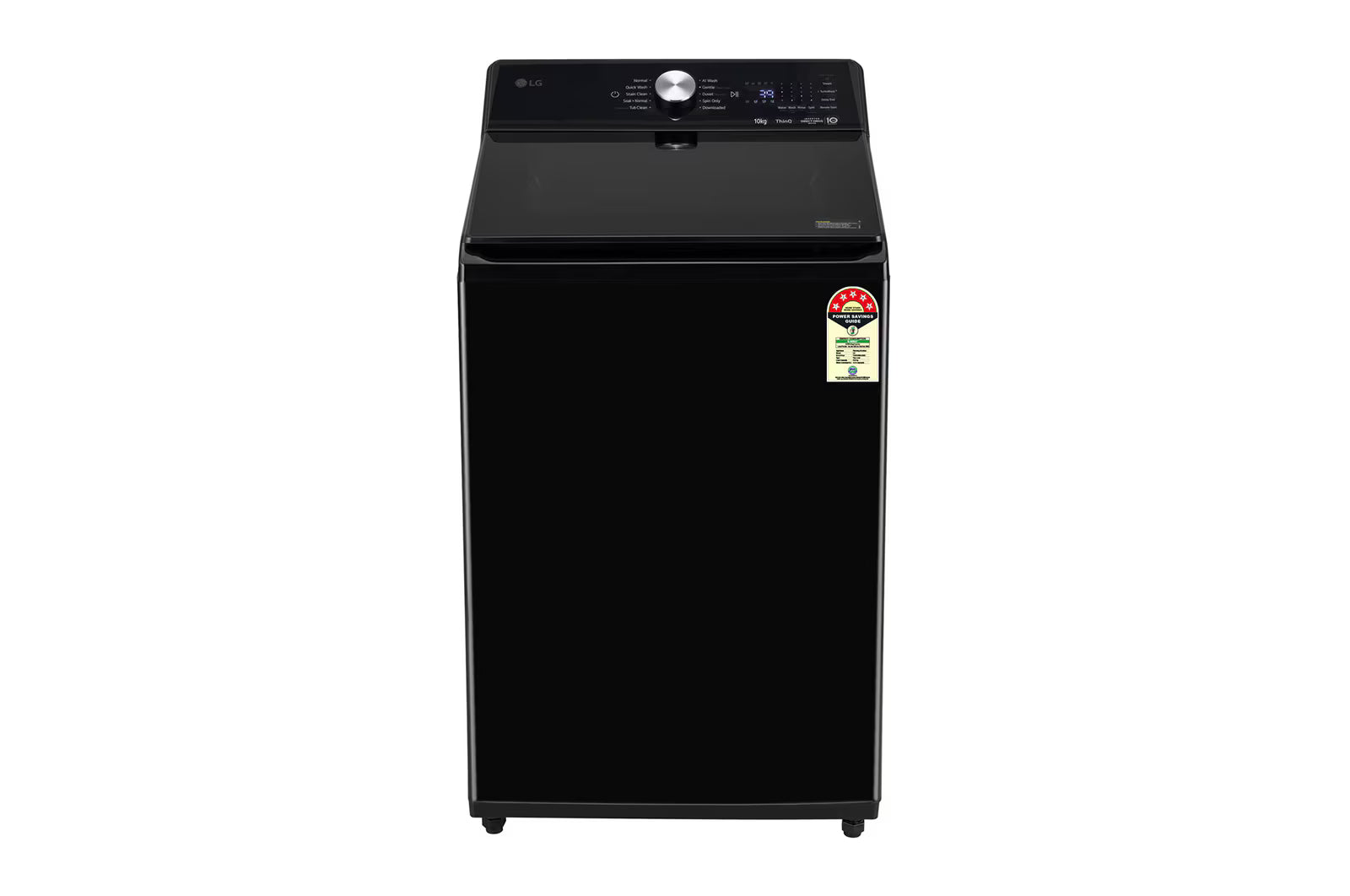 LG TX510SWO 10Kg Top Load Washing Machine, In-Built Heater, TurboWash™, AI Direct Drive™, Onyx Black Mahajan Electronics Online